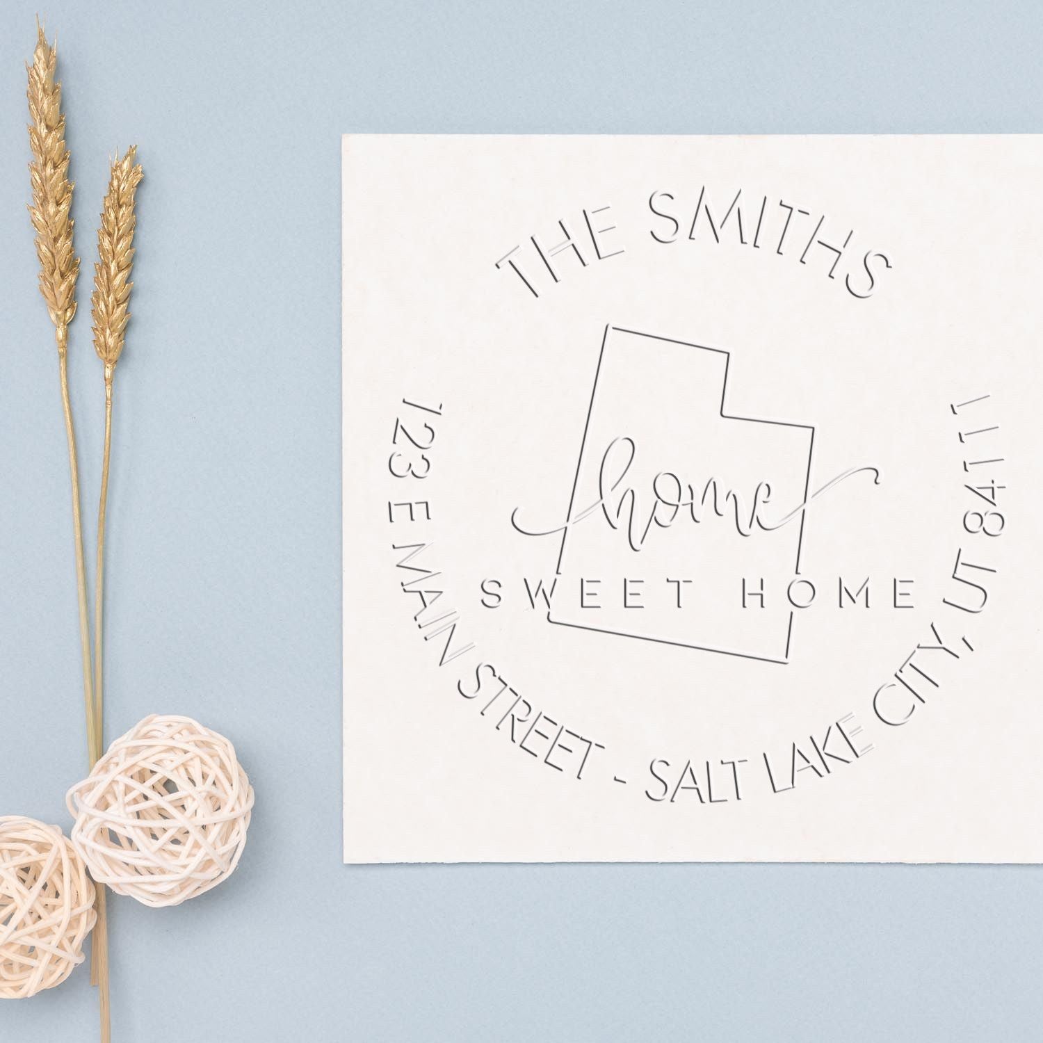 Sweet Home UT Soft Customized Return Embosser - Engineer Seal Stamps