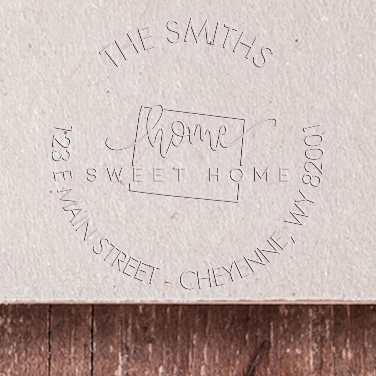 Sweet Home WY Soft Customized Return Embossing Seal - Engineer Seal Stamps