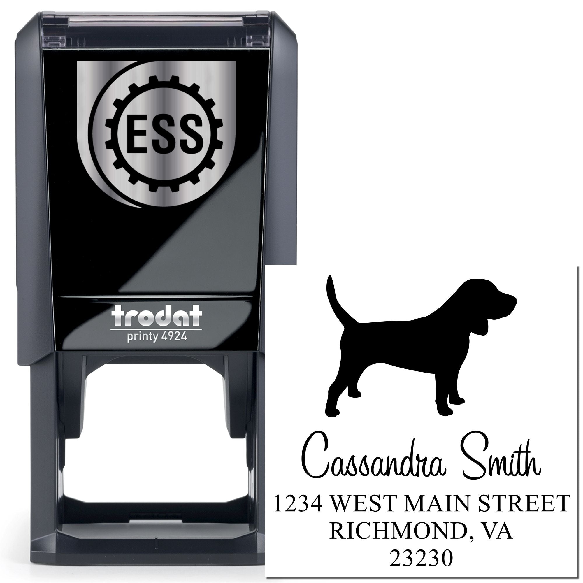 Self-Inking Beagle Customizable Mail Stamper - Engineer Seal Stamps