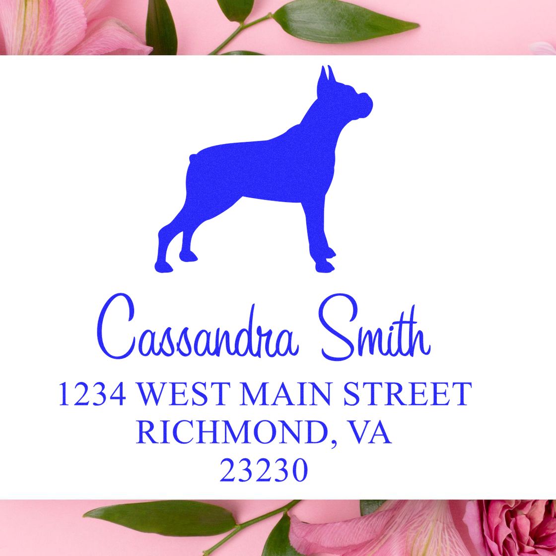 PSI Pre-Inked Boxer Handcrafted Dog Return Address Stamp for Envelopes - Engineer Seal Stamps