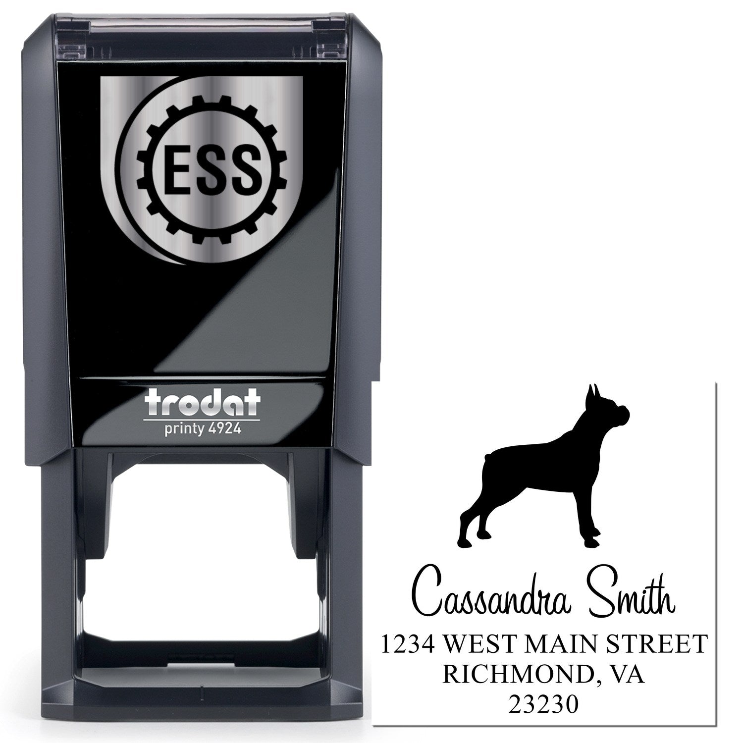 Self-Inking Boxer Customizable Mailing Address Stamp - Engineer Seal Stamps