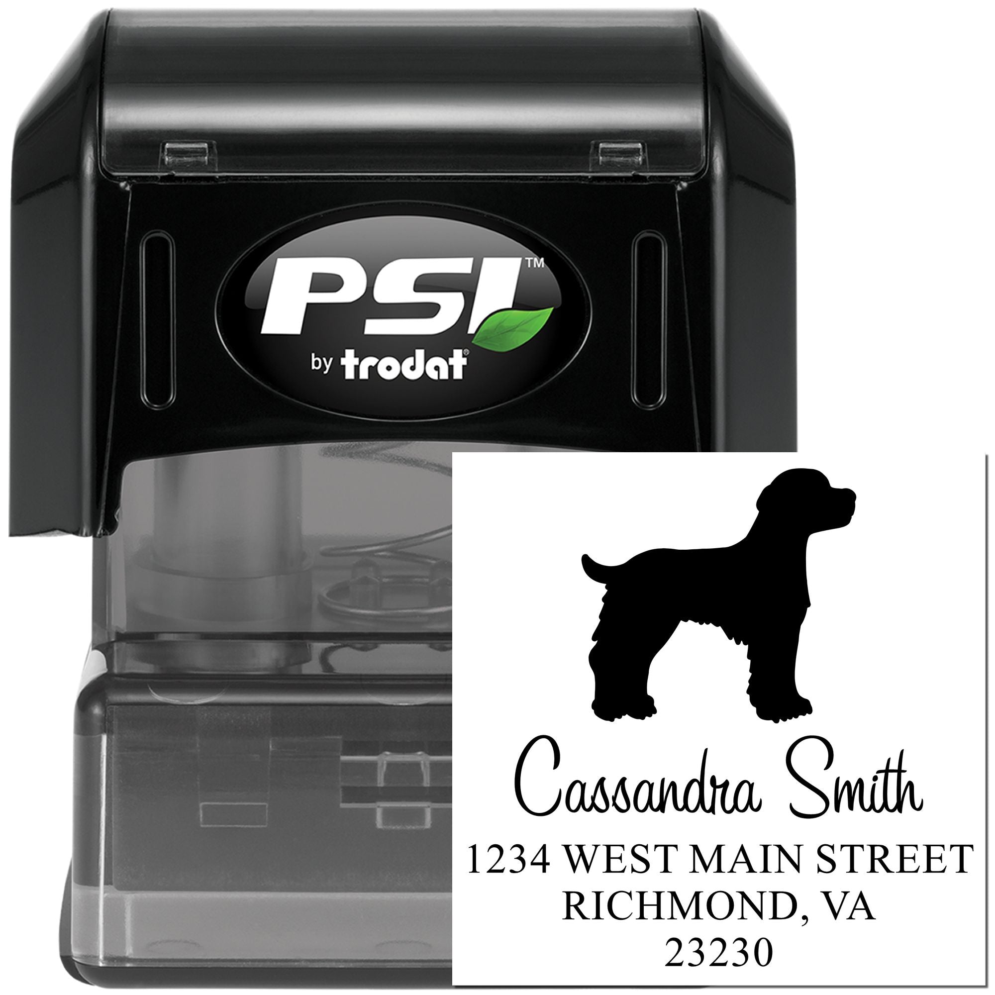 PSI Pre-Inked Brittany Spaniel Handcrafted Dog Return Address Stamper - Engineer Seal Stamps