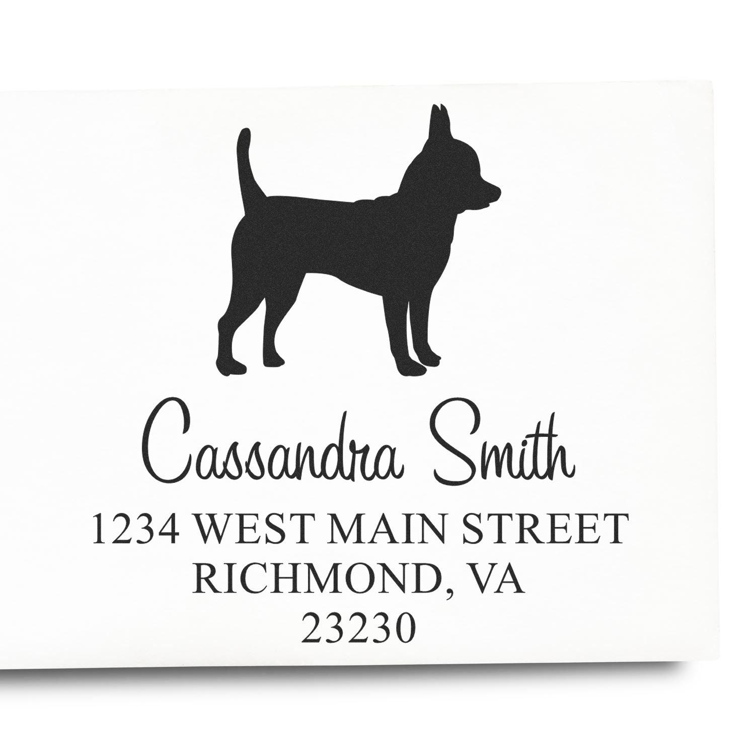 Self-Inking Chihuahua Customizable Mailing Label Stamp for Envelopes - Engineer Seal Stamps