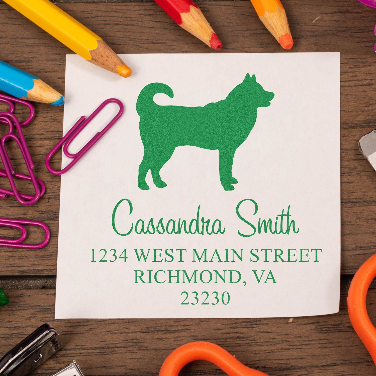 PSI Pre-Inked Husky Handcrafted Home Address Stamp - Engineer Seal Stamps