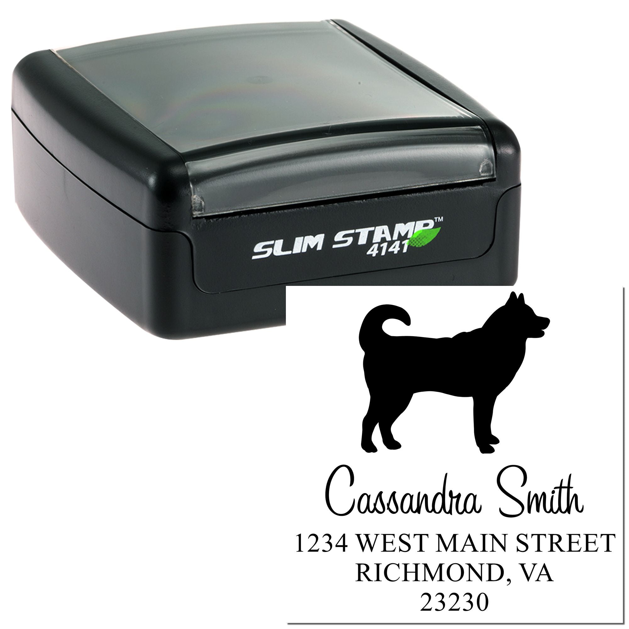 Slim Pre-Inked Husky Personalizable Mailing Rubber Stamp - Engineer Seal Stamps