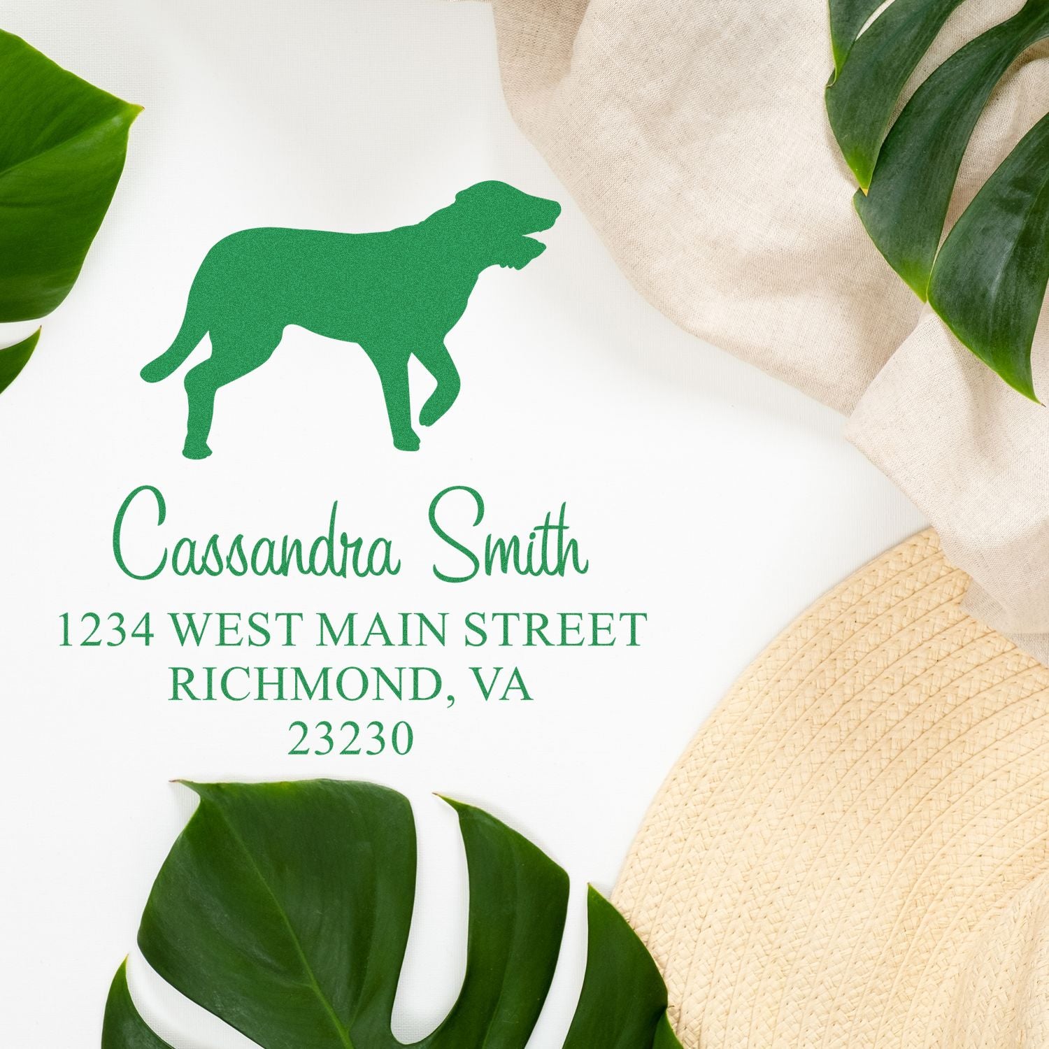 PSI Pre-Inked Irish Wolfhound Handcrafted Home Address Stamp for Envelopes - Engineer Seal Stamps