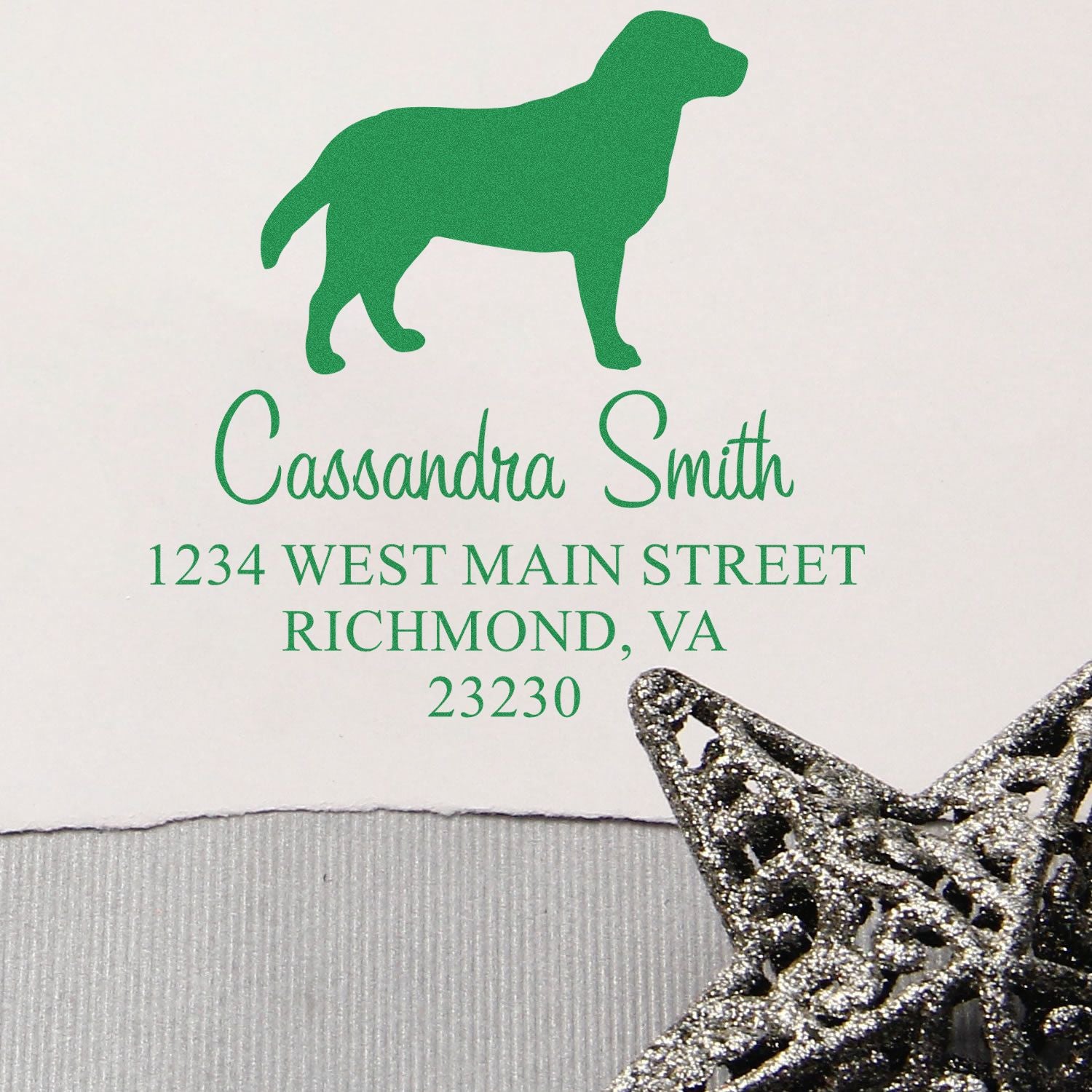 PSI Pre-Inked Labrador Handcrafted Home Address Stamp for Envelopes - Engineer Seal Stamps