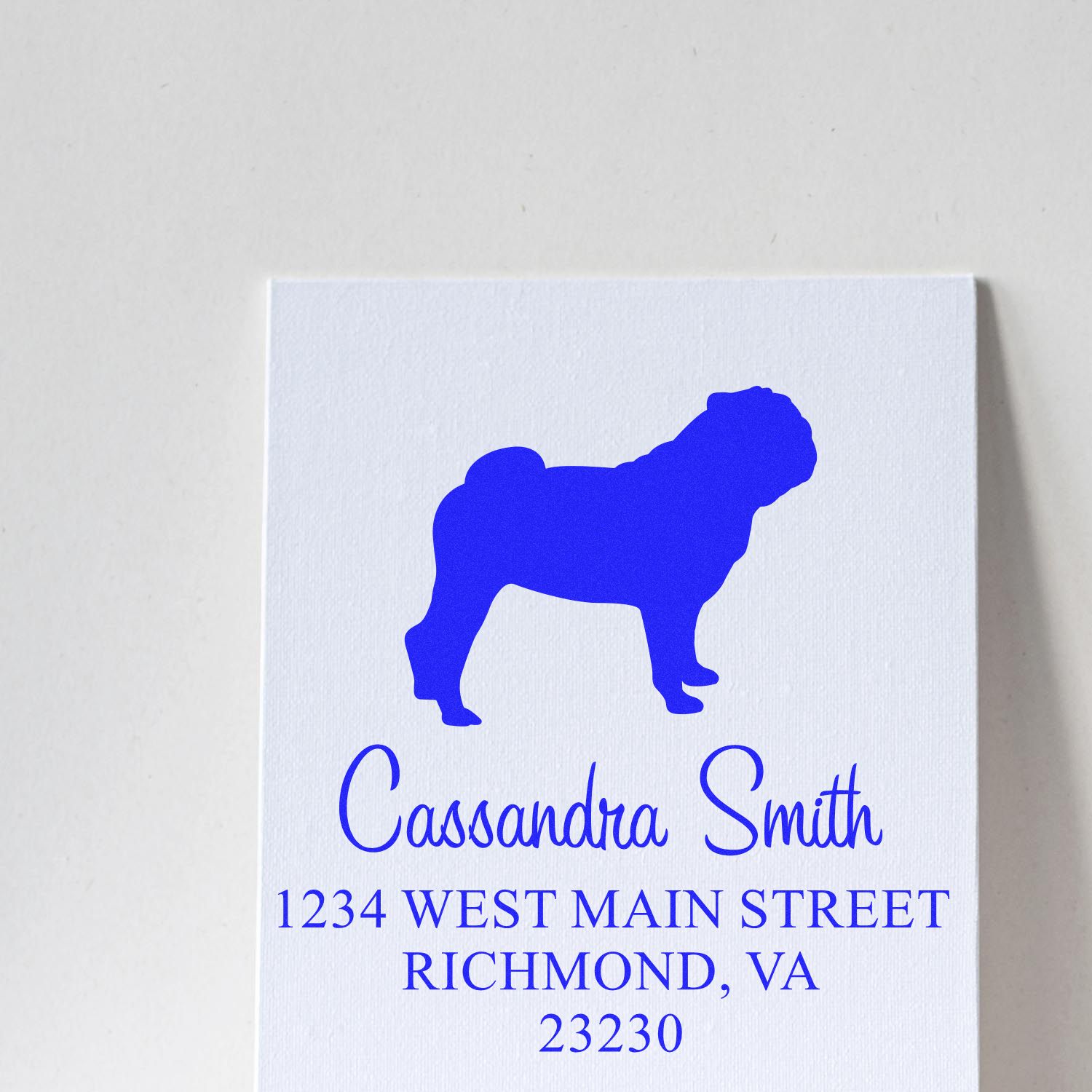 Self-Inking Pug Customizable Name and Address Stamp for Envelopes - Engineer Seal Stamps