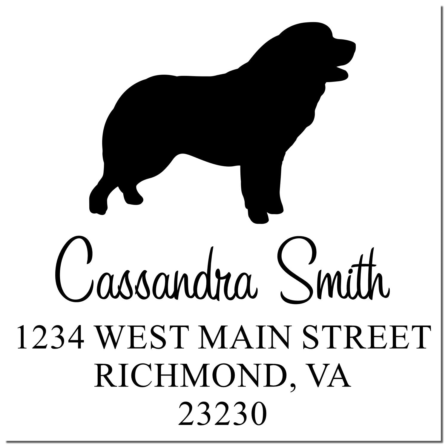 Wood Handle Pyrenean Mountain Dog Custom Stamper - Engineer Seal Stamps