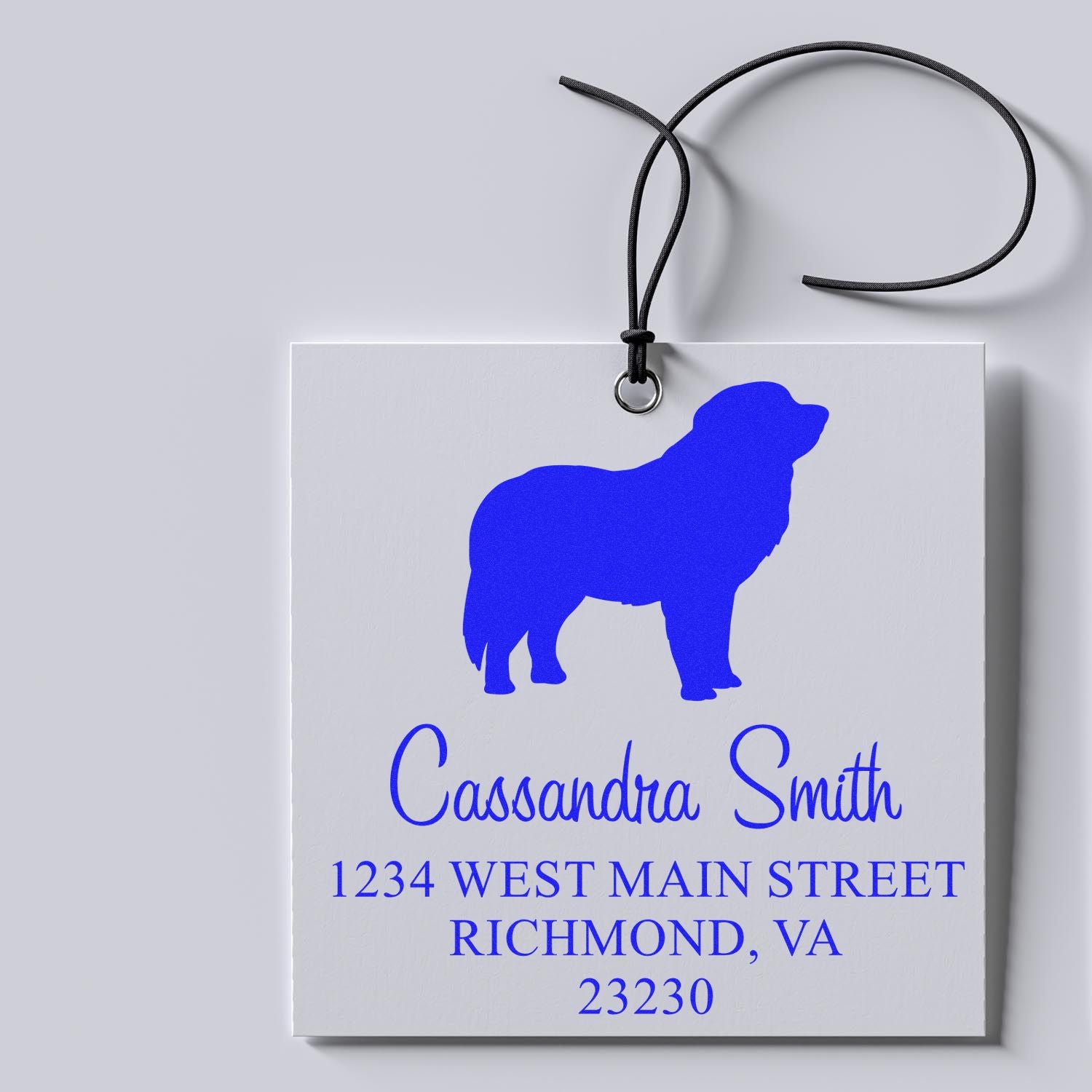 Slim Pre-Inked Pyrenees Personalizable Name and Address Rubber Stamp - Engineer Seal Stamps