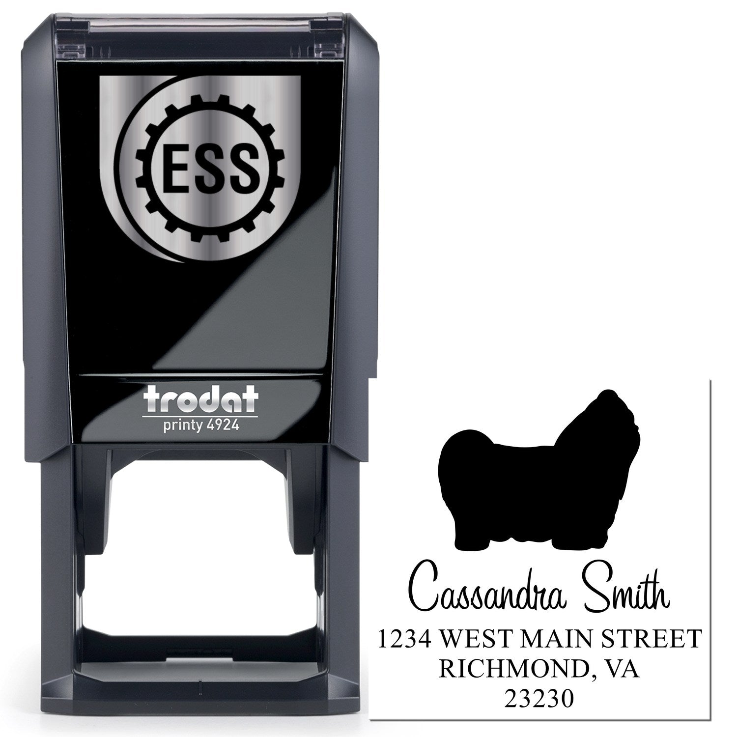 Self-Inking Shih Tzu Customizable New Address Stamp - Engineer Seal Stamps