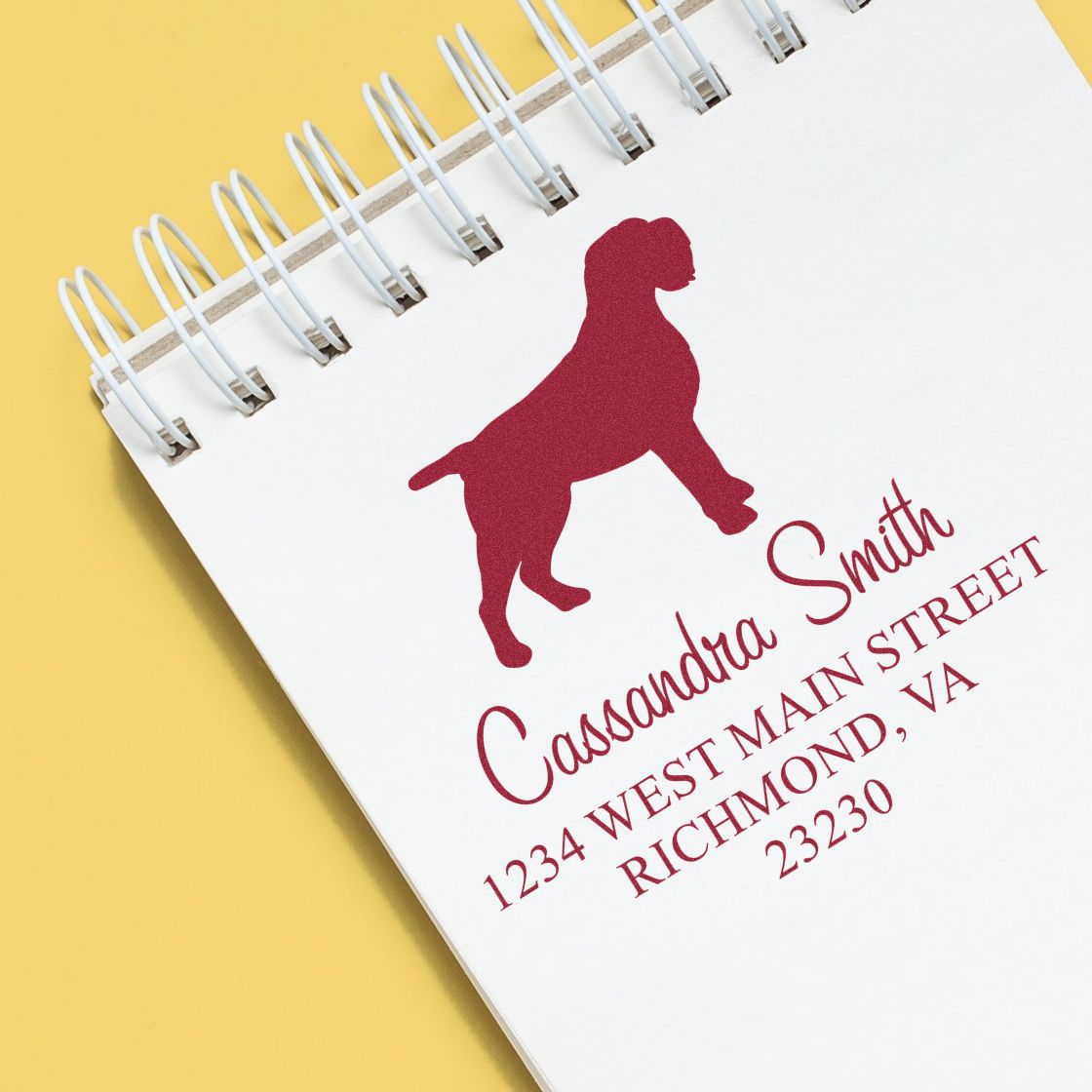 Self-Inking Wirehaired Pointing Griffon Customizable New Address Stamp for Envelopes - Engineer Seal Stamps