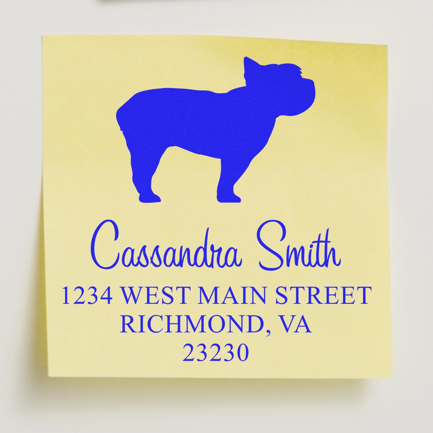 Slim Pre-Inked Yorkshire Terrier Personalizable New Address Rubber Stamp - Engineer Seal Stamps