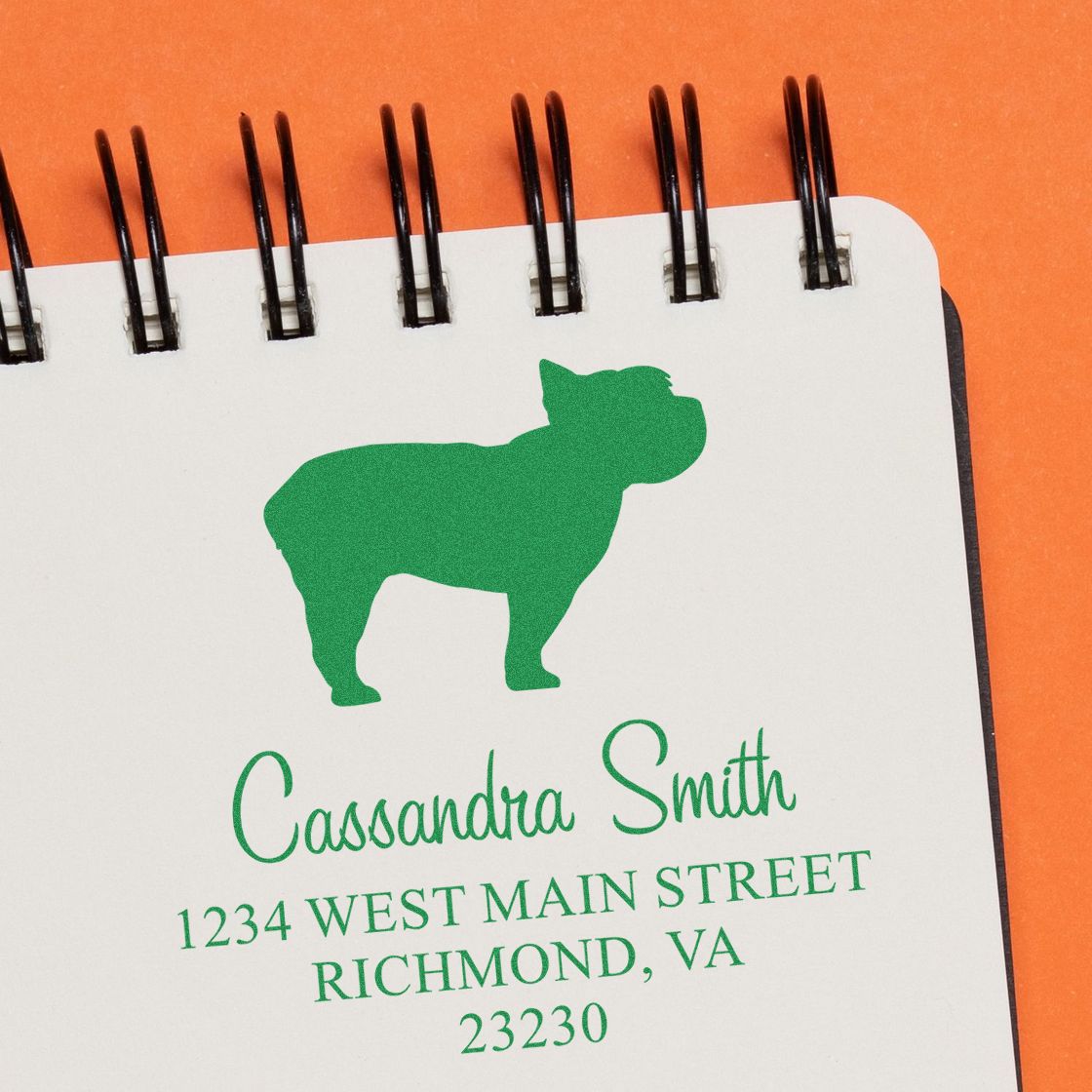 Wood Handle Yorkshire Terrier Custom Address Label Stamper - Engineer Seal Stamps