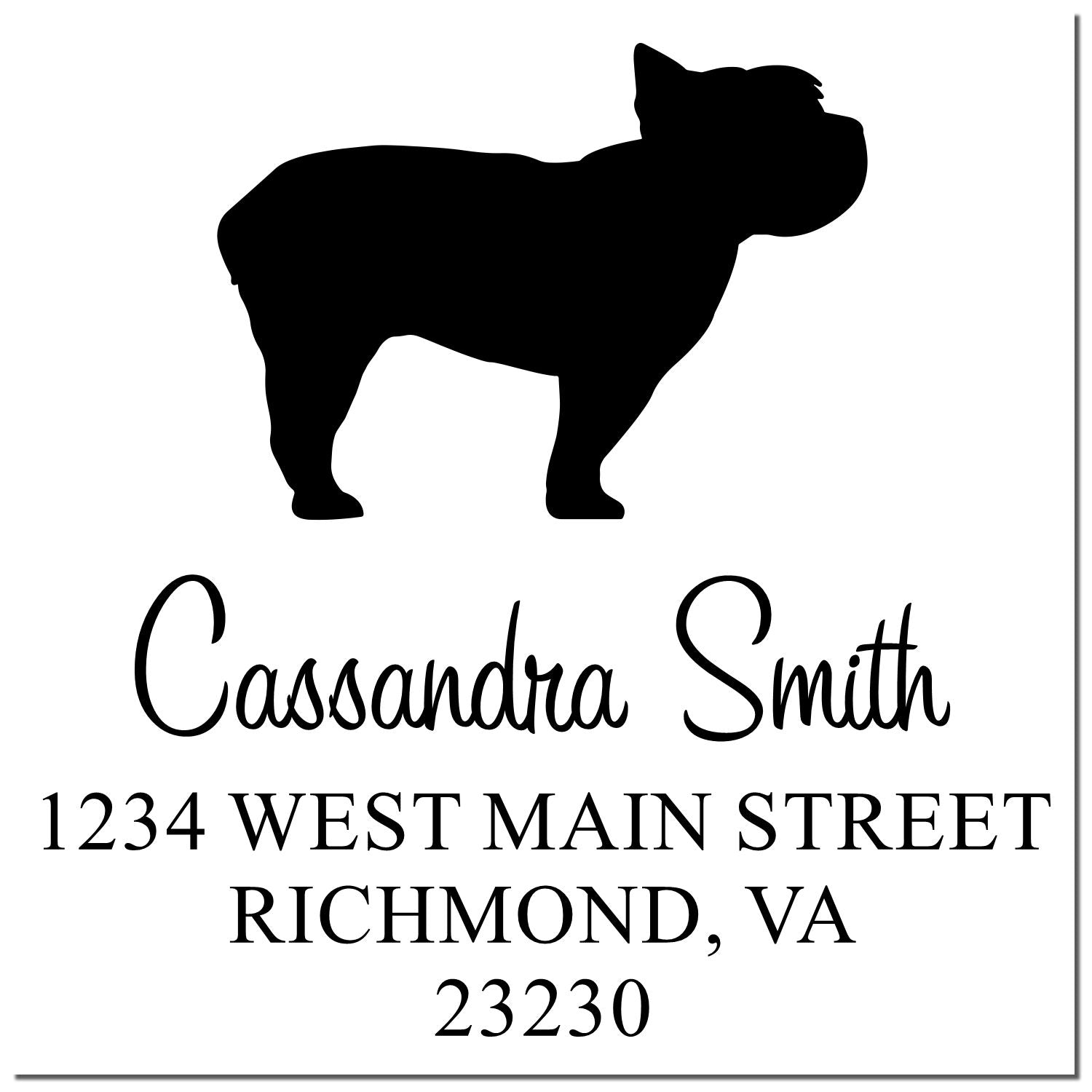 PSI Pre-Inked Yorkshire Terrier Handcrafted Mail Address Stamp - Engineer Seal Stamps