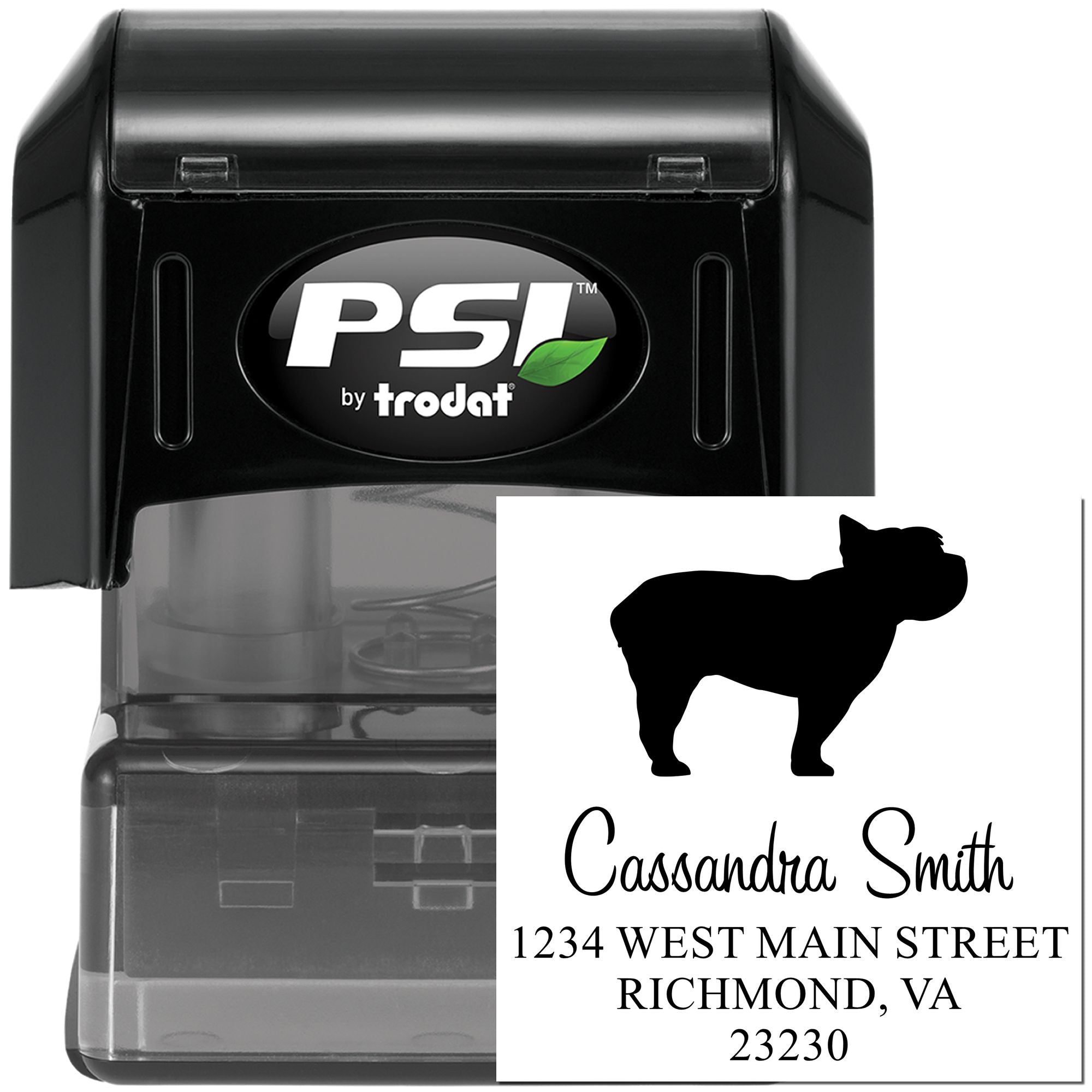 PSI Pre-Inked Yorkshire Terrier Handcrafted Mail Address Stamp - Engineer Seal Stamps