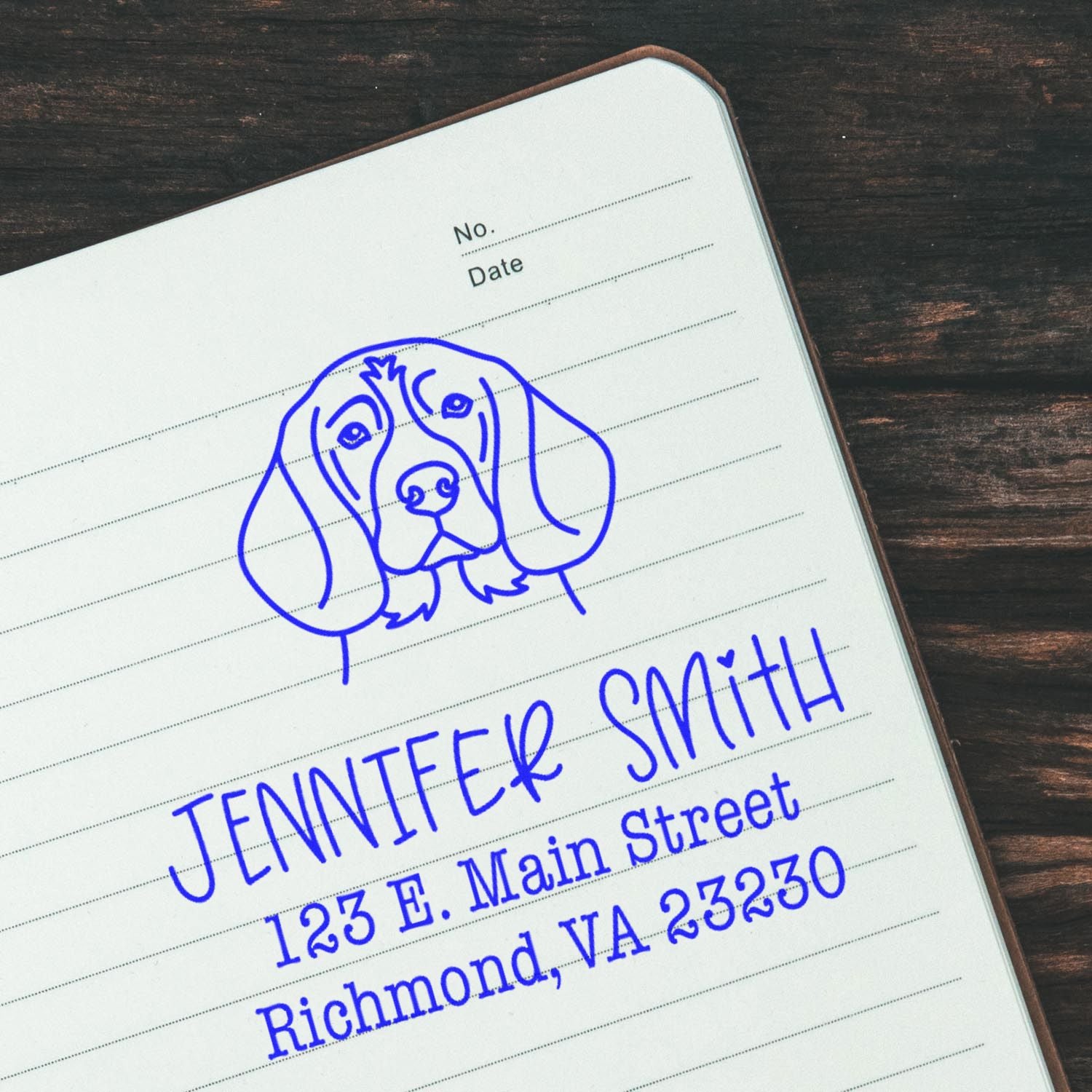 Self-Inking Beagle Customized Address Label Stamp - Engineer Seal Stamps