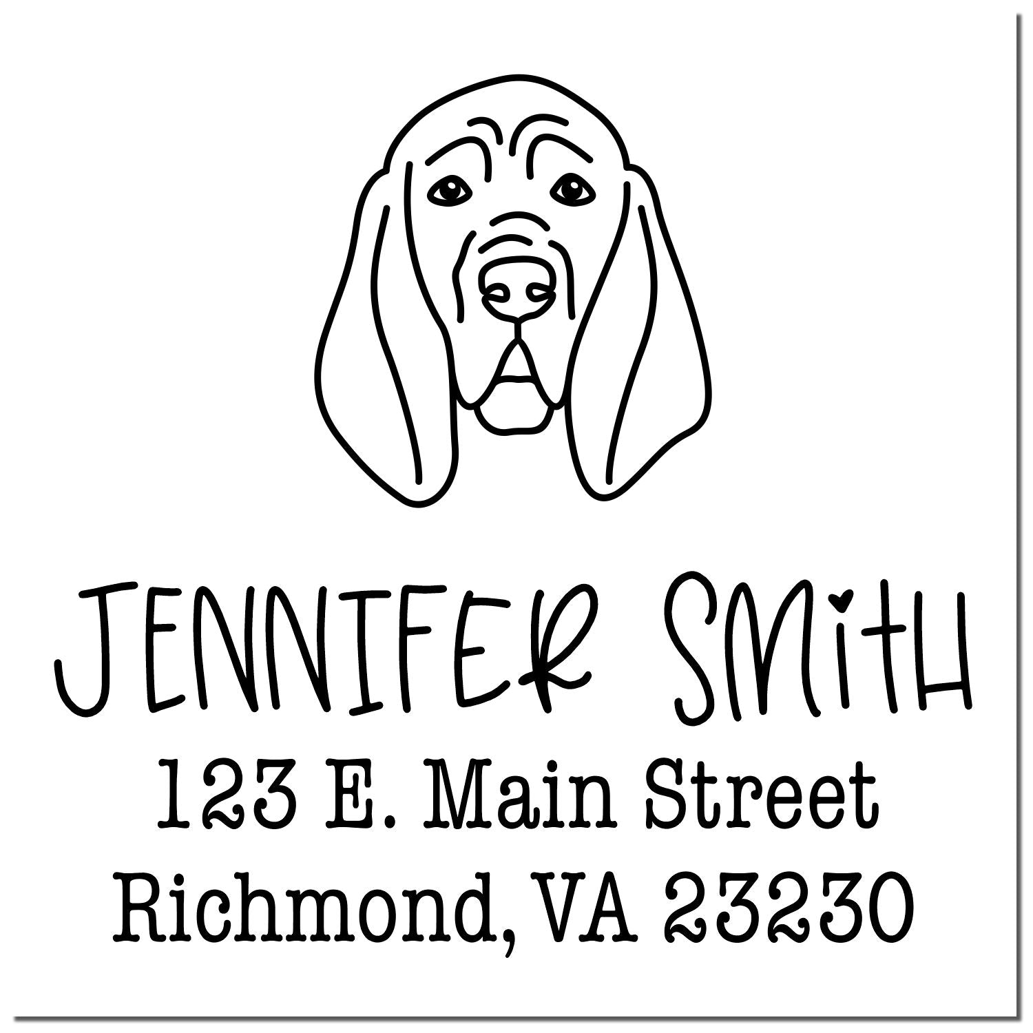 Self-Inking Blood Hound Customizable New Home Address Stamper - Engineer Seal Stamps