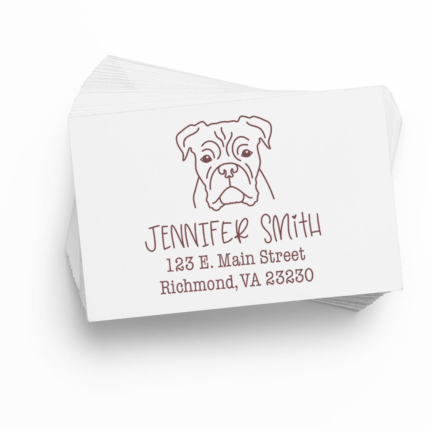 Self-Inking Boxer Customizable Pet Address Stamp for Envelopes - Engineer Seal Stamps
