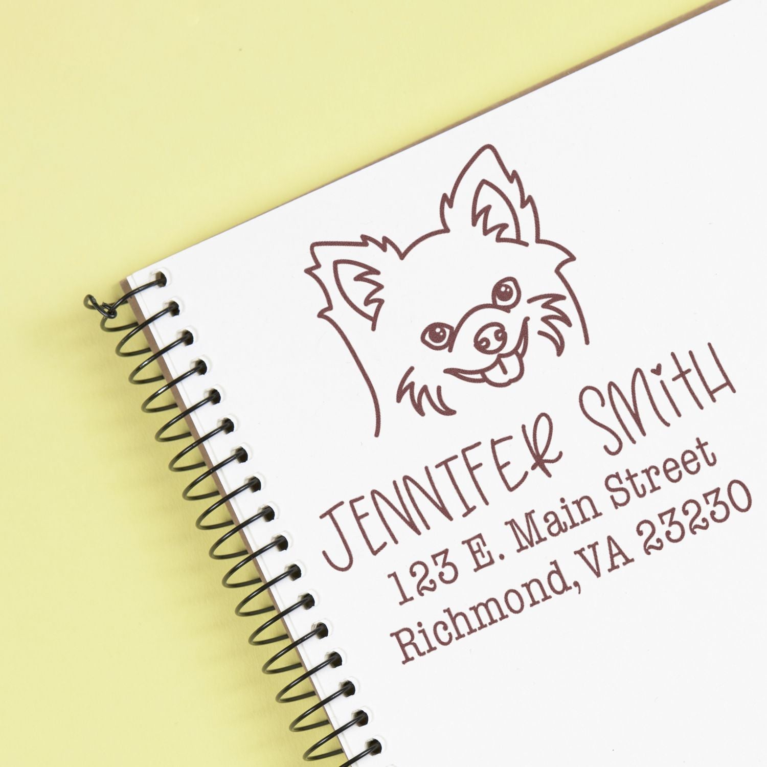 Slim Pre-Inked Chihuahua Personalizable Pet Address Stamp for Envelopes - Engineer Seal Stamps