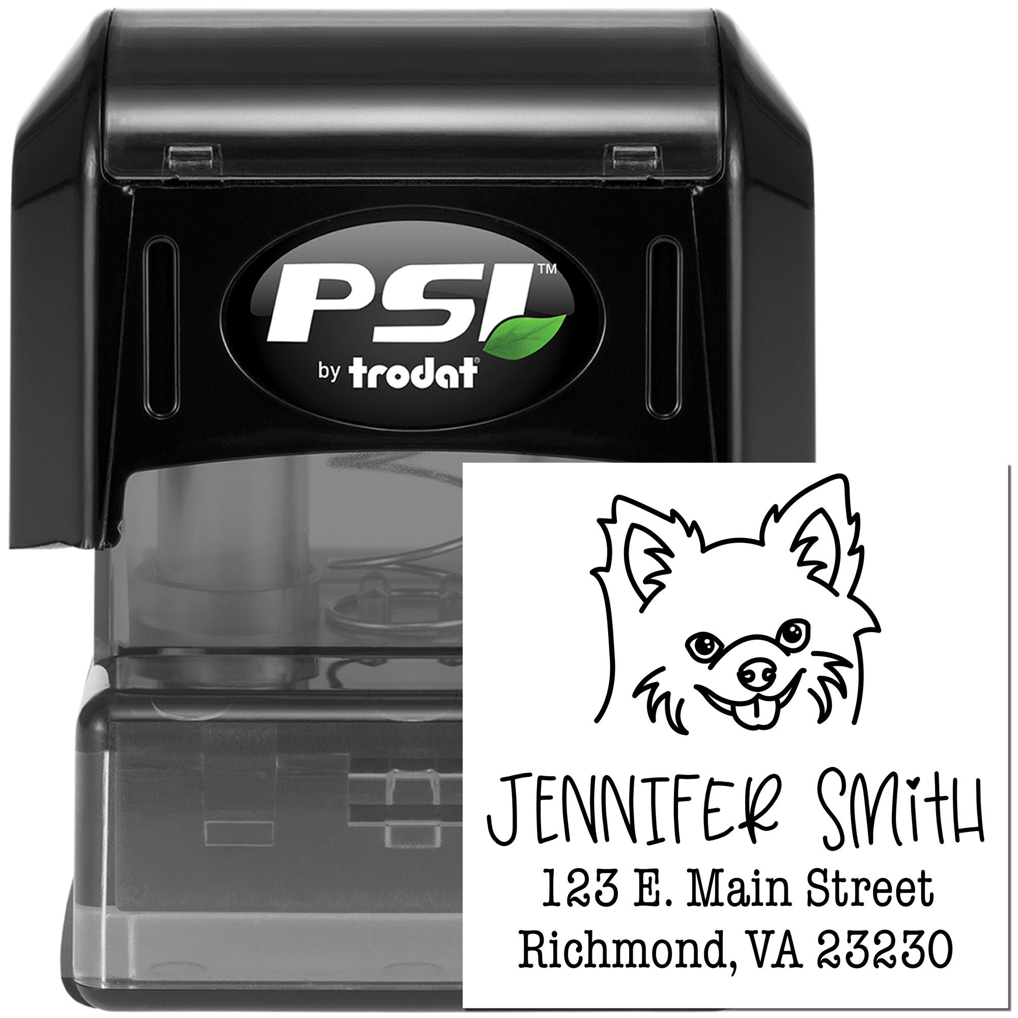 PSI Pre-Inked Chihuahua Handcrafted Mail Stamper - Engineer Seal Stamps