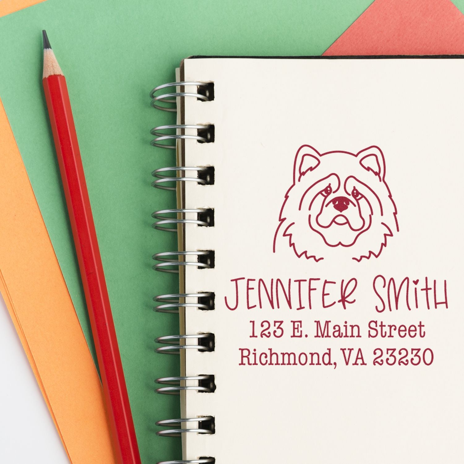 Self-Inking Chow Customizable Return Address Rubber Stamp - Engineer Seal Stamps