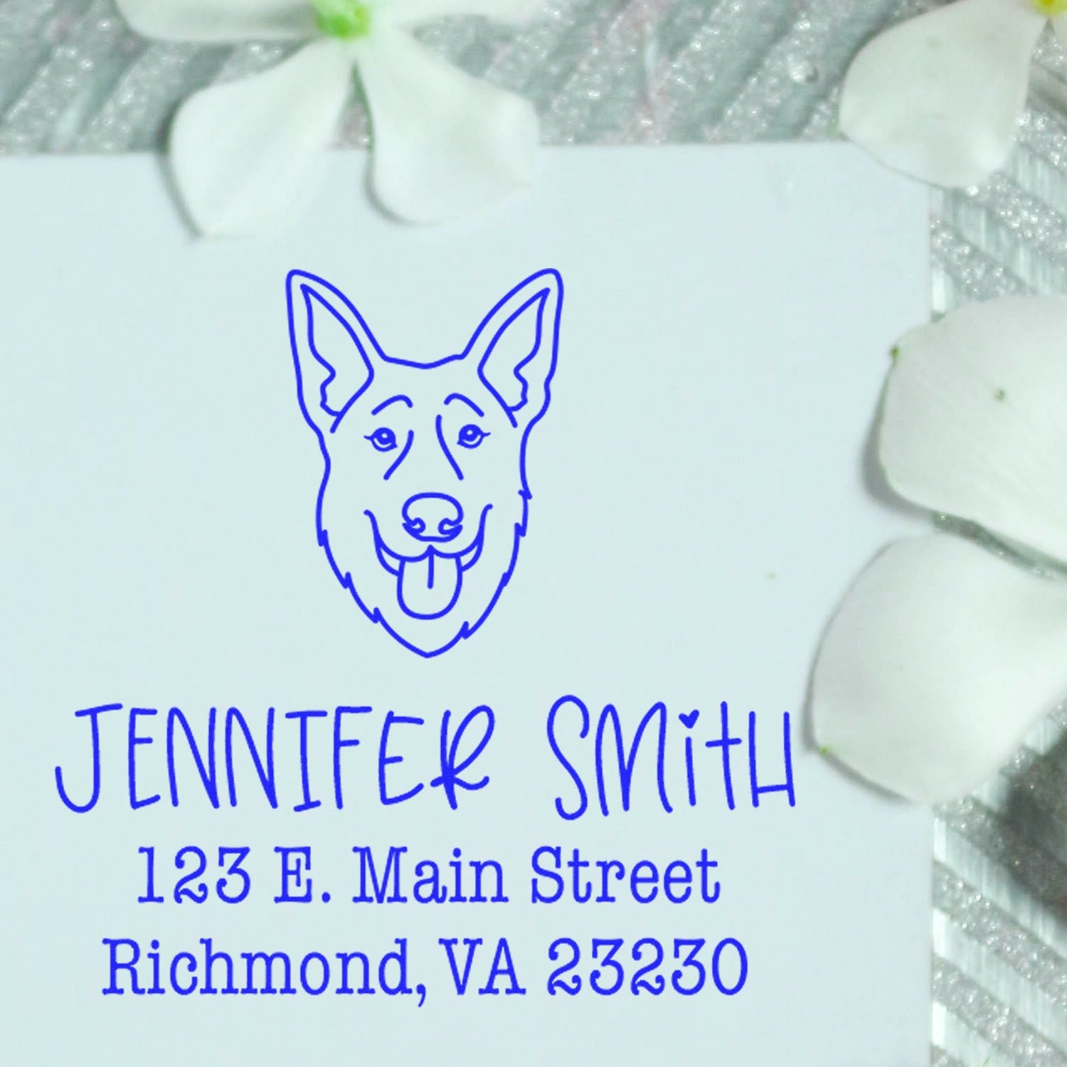 Self-Inking German Shepherd Customized Stamp - Engineer Seal Stamps