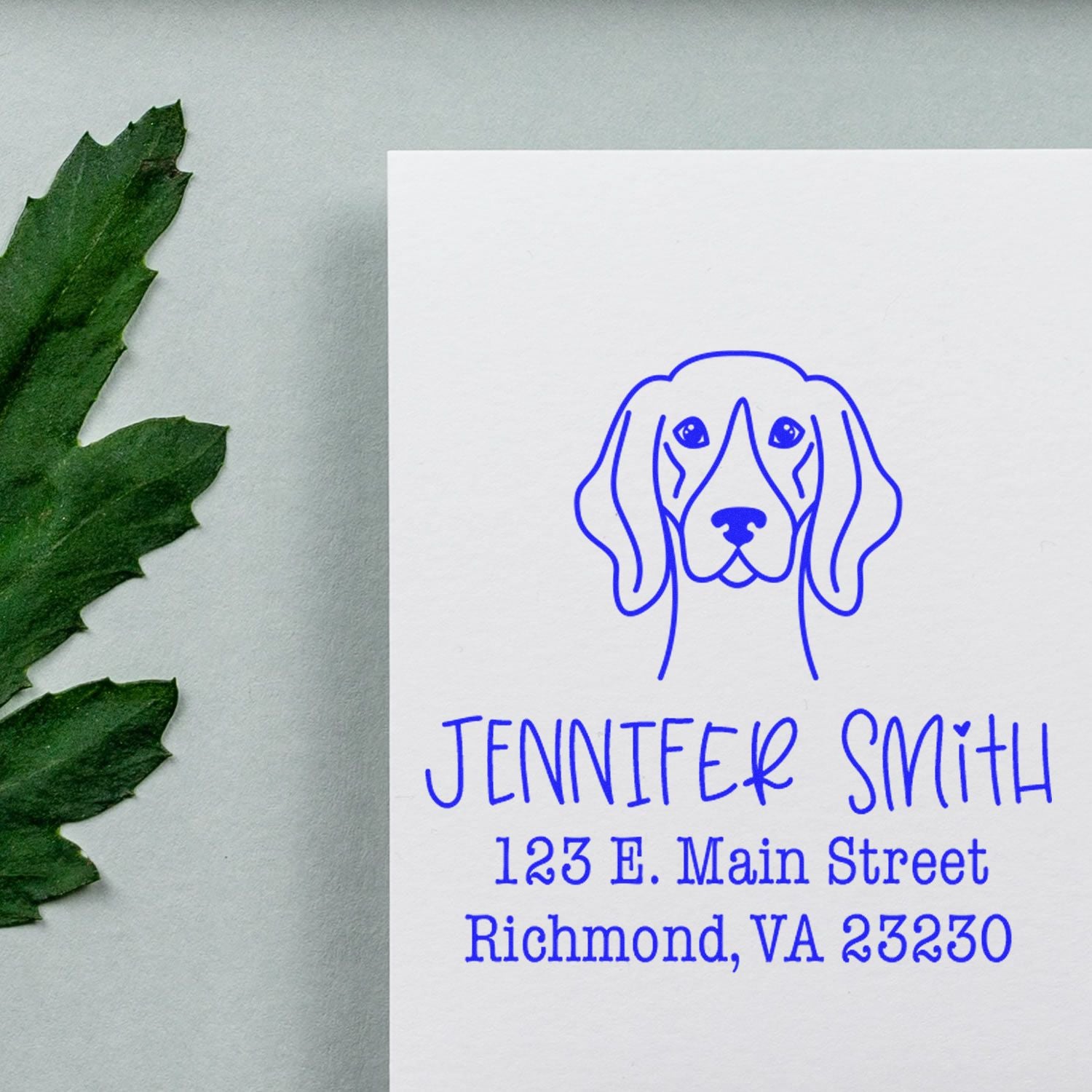 Slim Pre-Inked German Shorthaired Pointer Personalizable Rubber Address Stamp - Engineer Seal Stamps