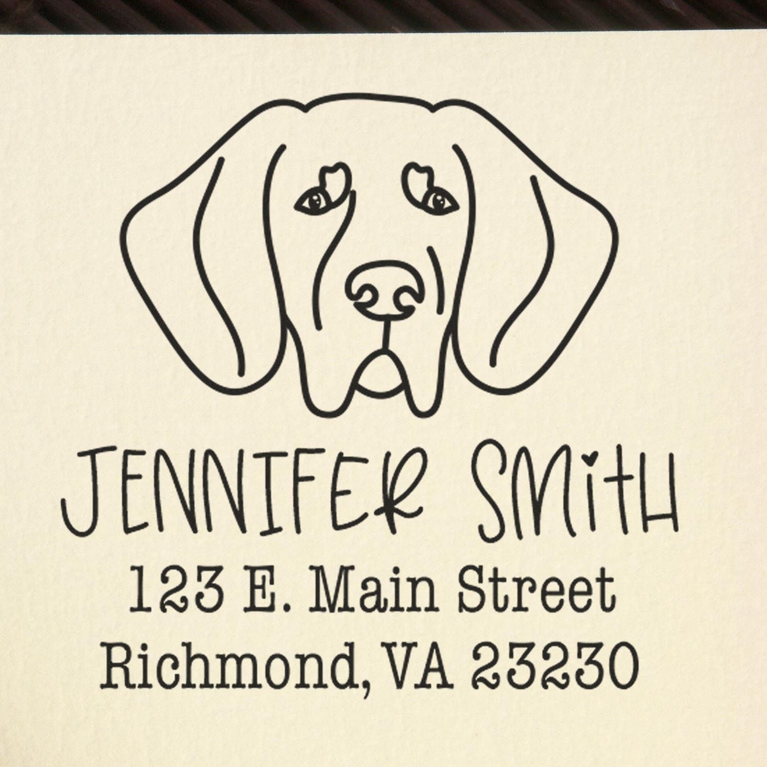 Slim Pre-Inked Great Dane Personalized Rubber Stamp - Engineer Seal Stamps