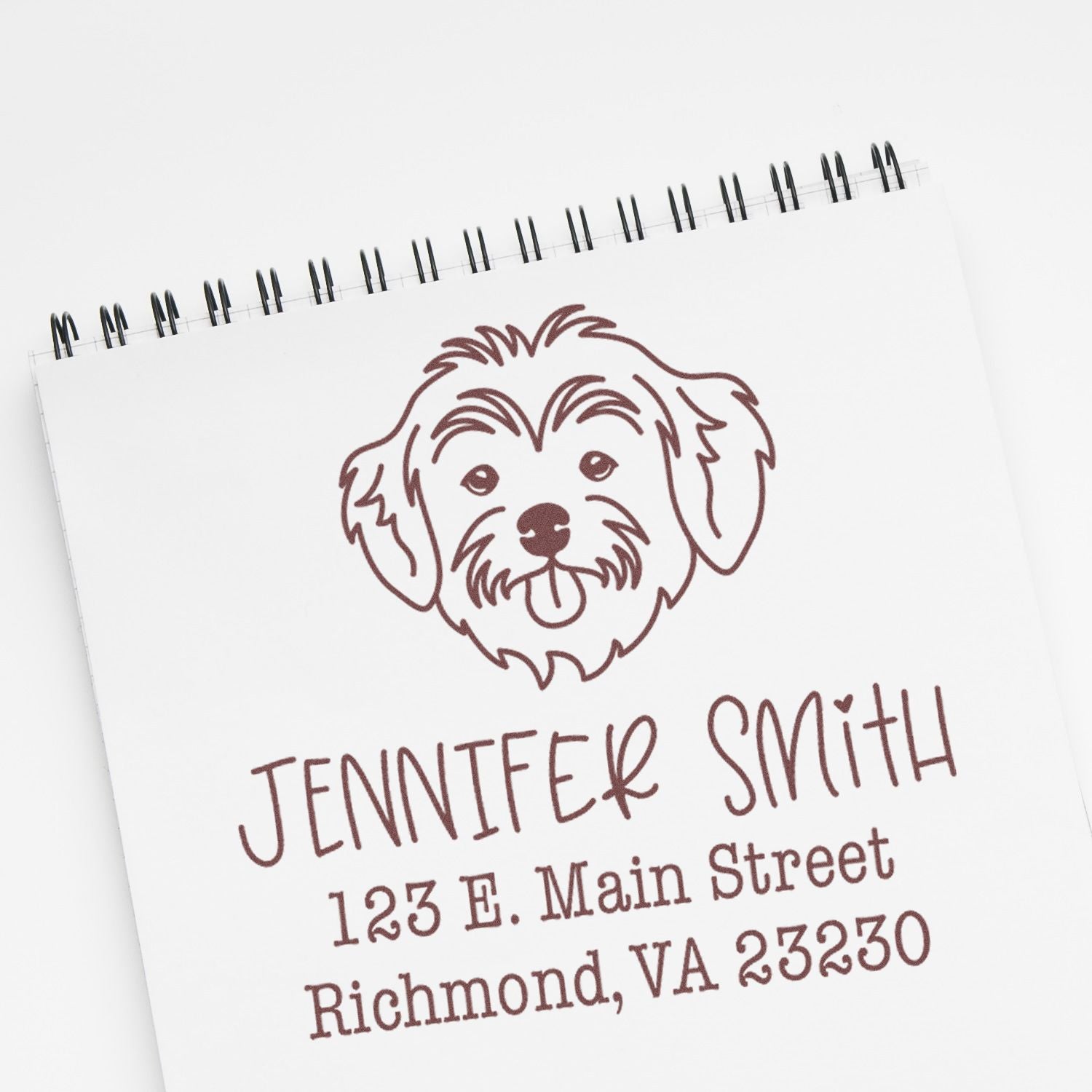 Wood Handle Havanese Custom Dog Lover's Address Stamp for Envelopes - Engineer Seal Stamps