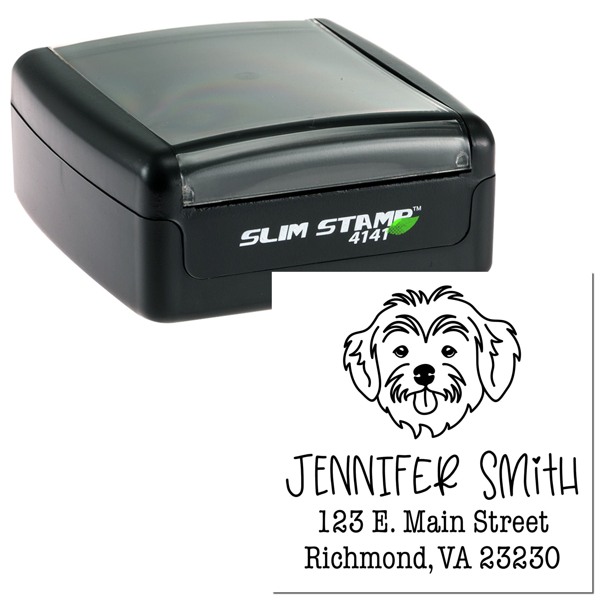 Slim Pre-Inked Havanese Personalized Stamp - Engineer Seal Stamps