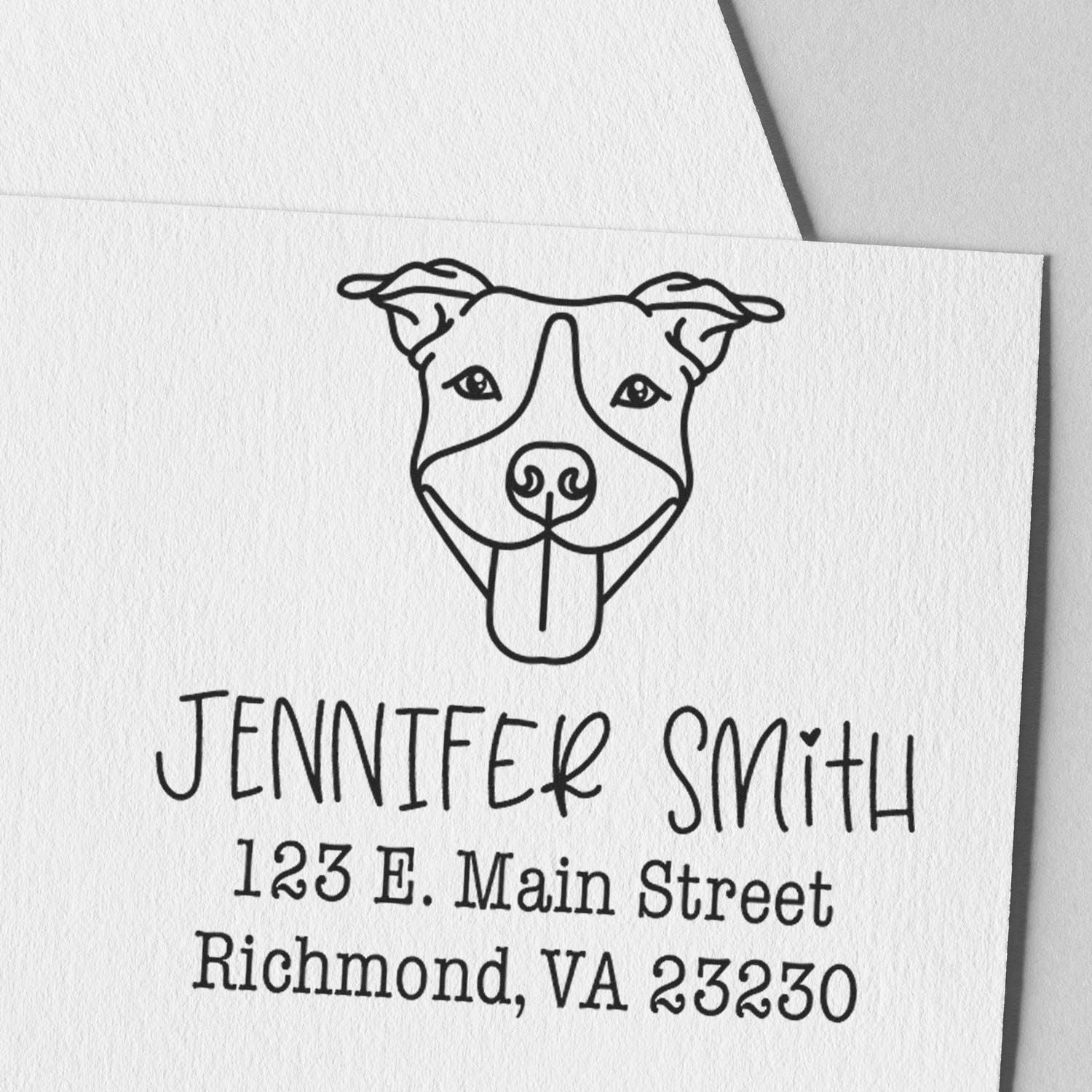 PSI Pre-Inked Pitbull Handcrafted New Address Stamp for Envelopes - Engineer Seal Stamps