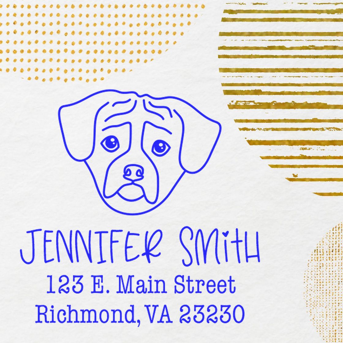 Self-Inking Puggle Customized Address Stamp - Engineer Seal Stamps