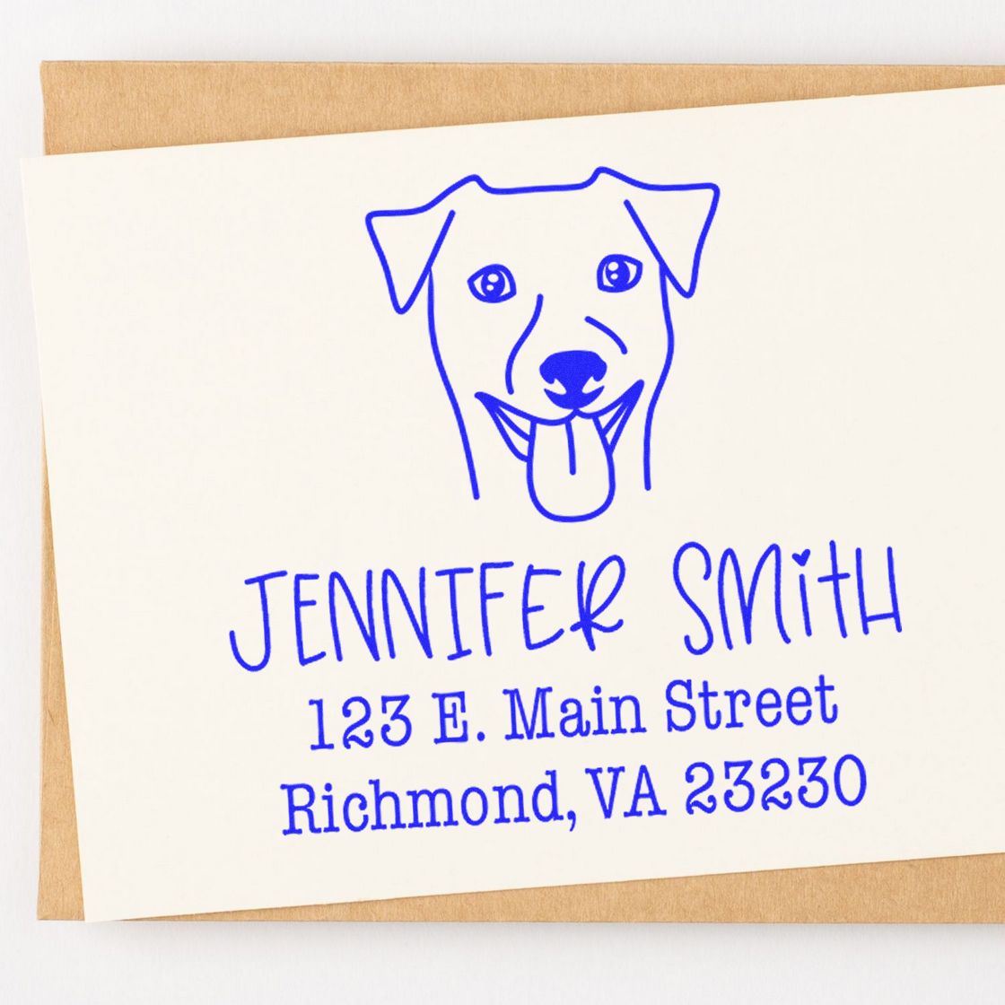 Self-Inking Rhodesian Ridgeback Customized Address Stamp for Envelopes - Engineer Seal Stamps