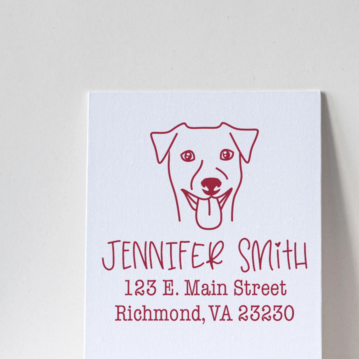 Wood Handle Rhodesian Ridgeback Custom Home Address Stamp for Envelopes - Engineer Seal Stamps