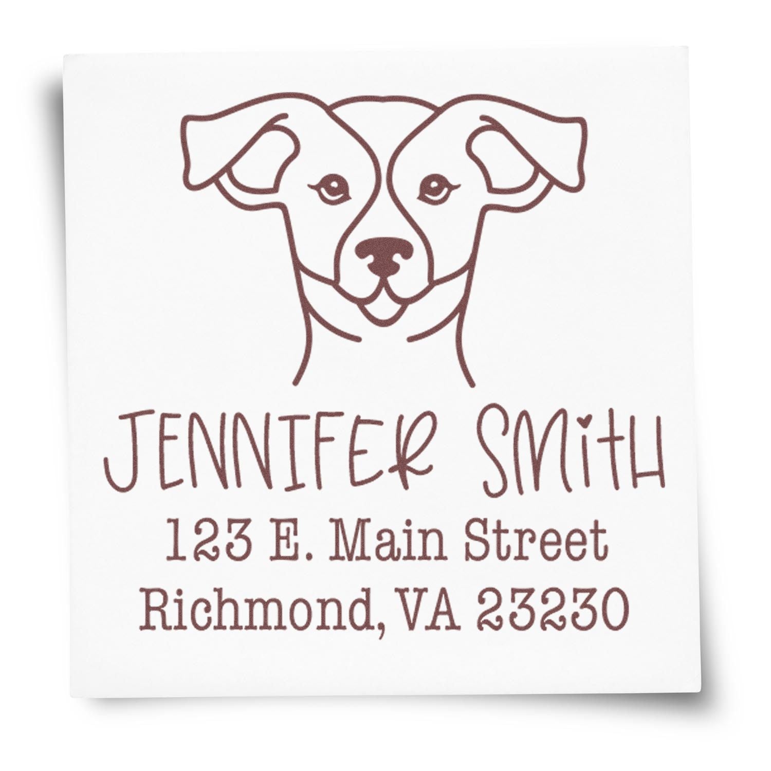 Slim Pre-Inked Russell Personalized Address Rubber Stamp - Engineer Seal Stamps