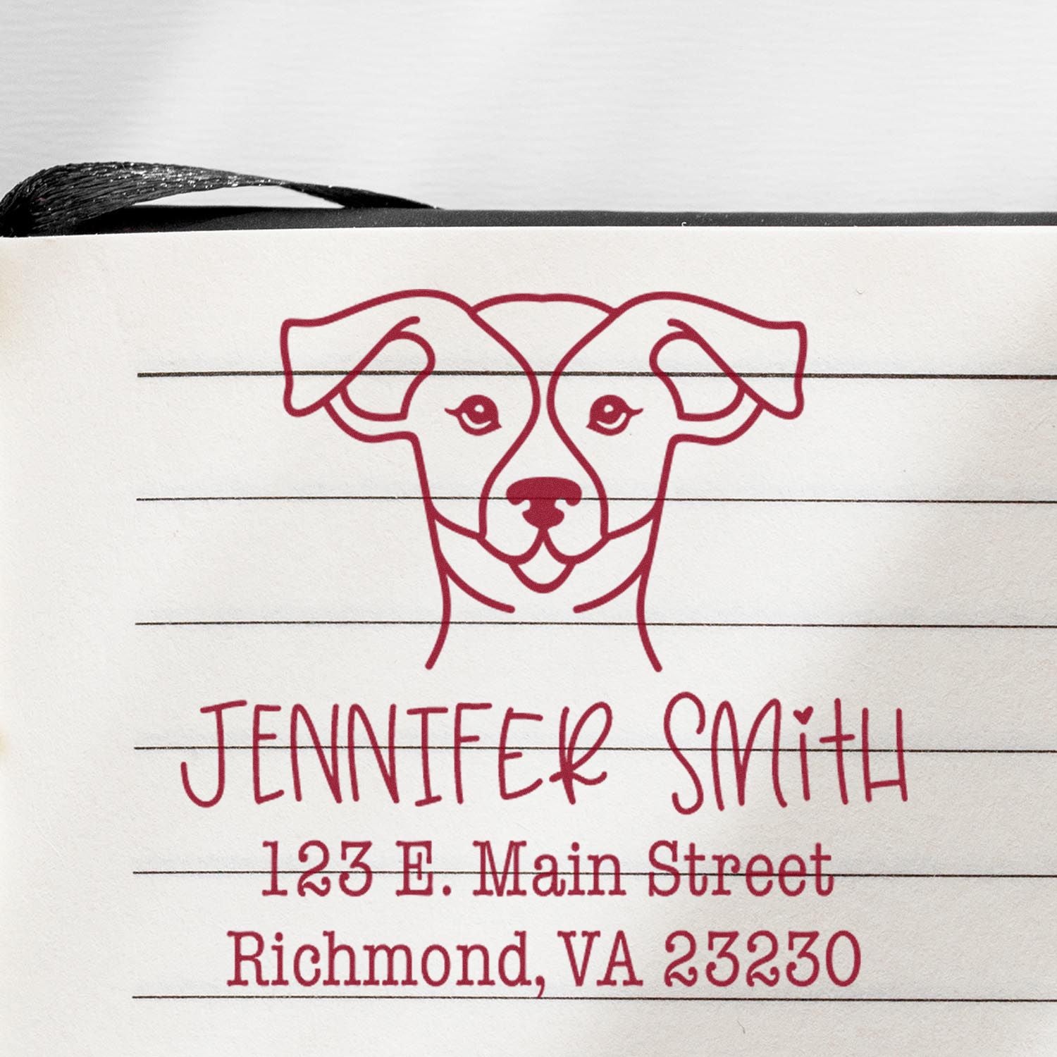 PSI Pre-Inked Russell Handcrafted Pet Address Stamp for Envelopes - Engineer Seal Stamps