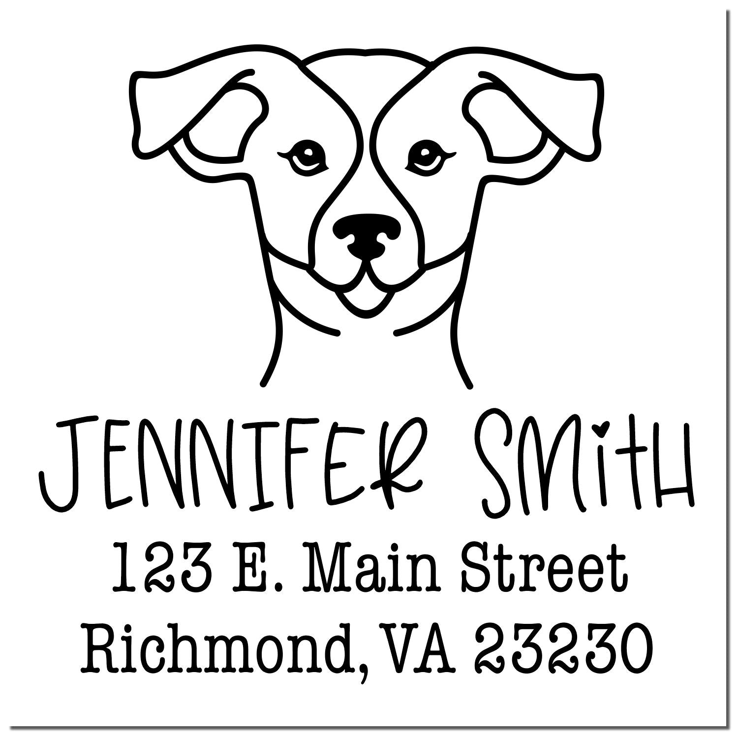 Slim Pre-Inked Russell Personalized Address Rubber Stamp - Engineer Seal Stamps