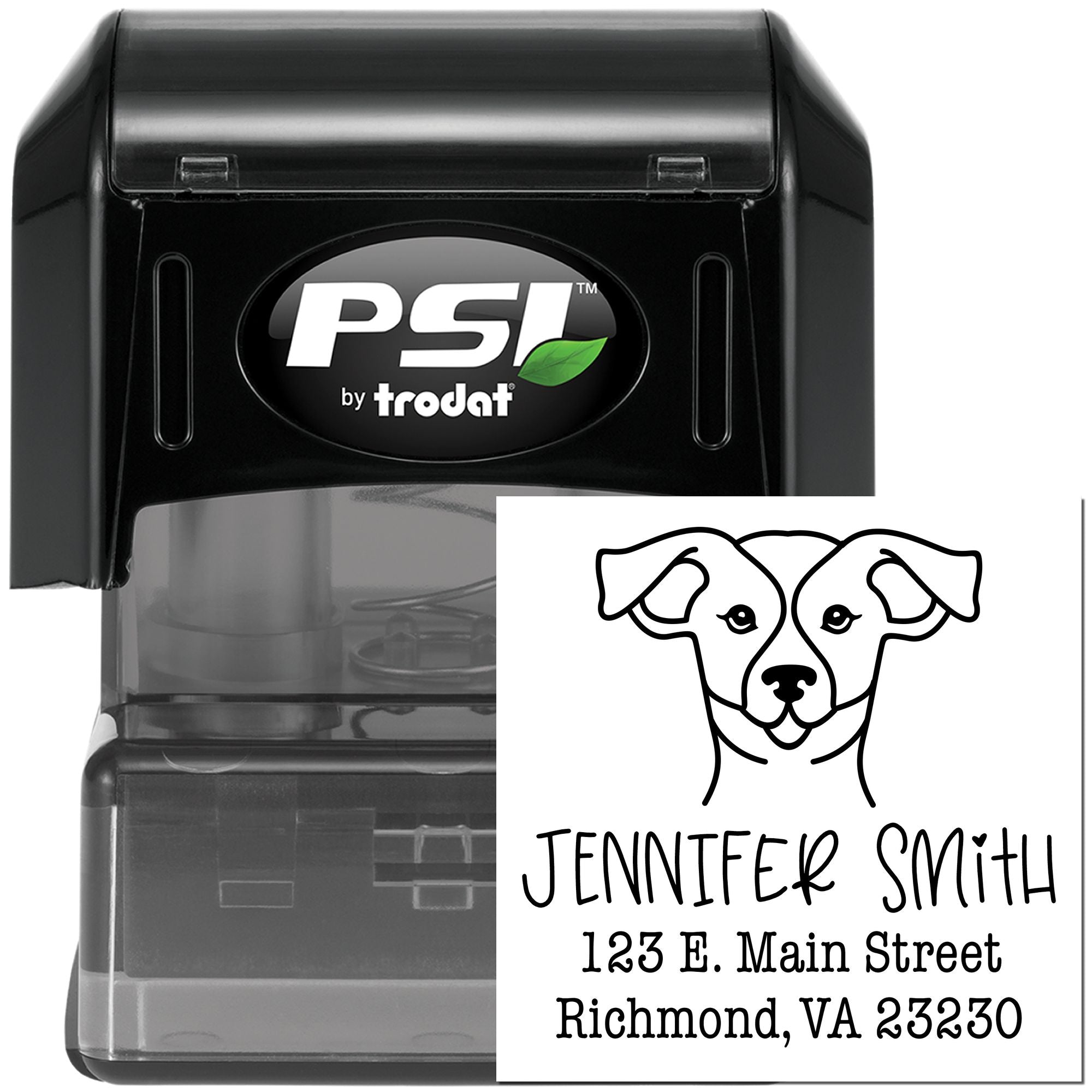 PSI Pre-Inked Russell Handcrafted Pet Address Stamp for Envelopes - Engineer Seal Stamps