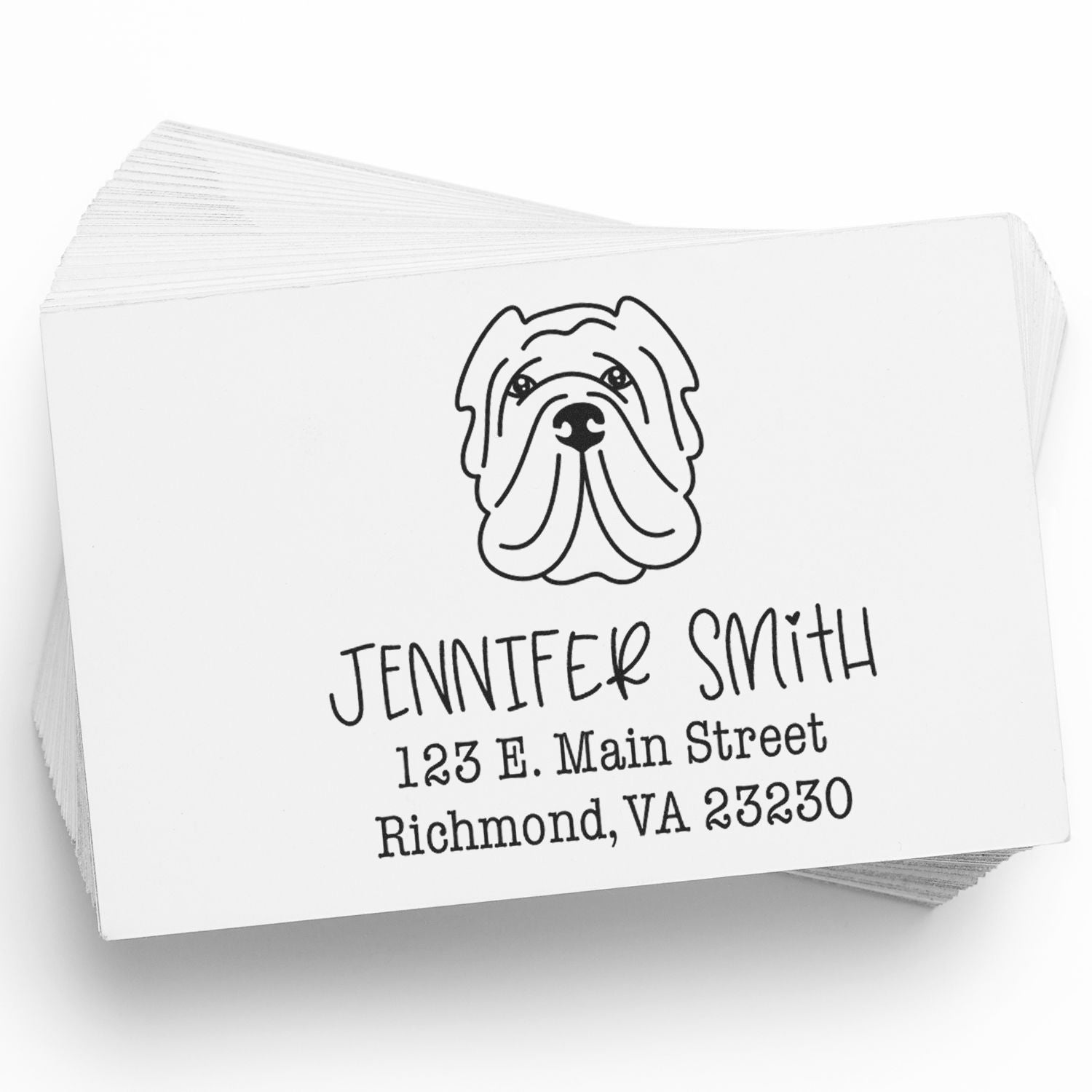 PSI Pre-Inked Sharpei Handcrafted Refillable Address Stamp - Engineer Seal Stamps