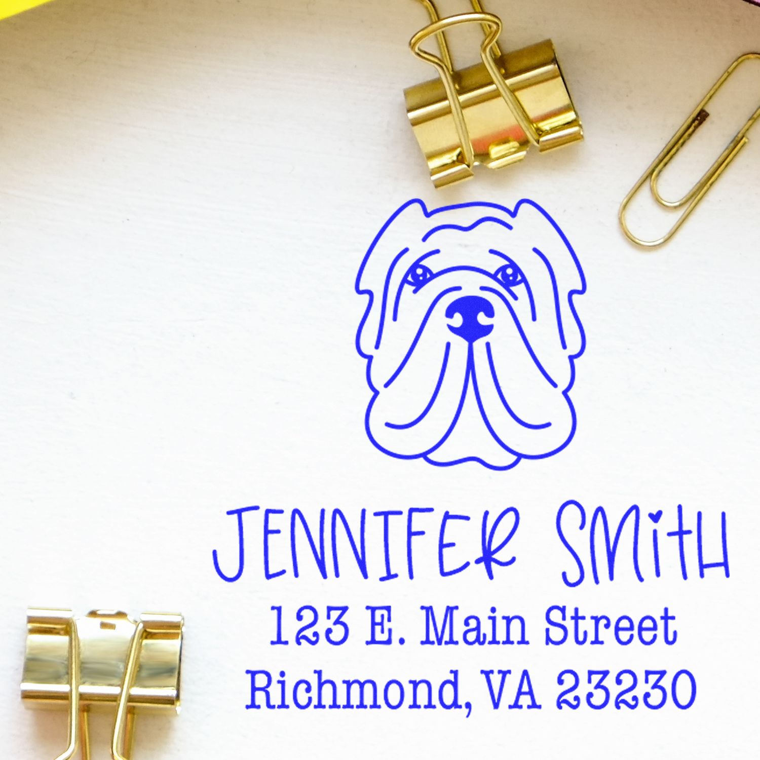 Self-Inking Sharpei Customized Custom Address Stamp for Envelopes - Engineer Seal Stamps