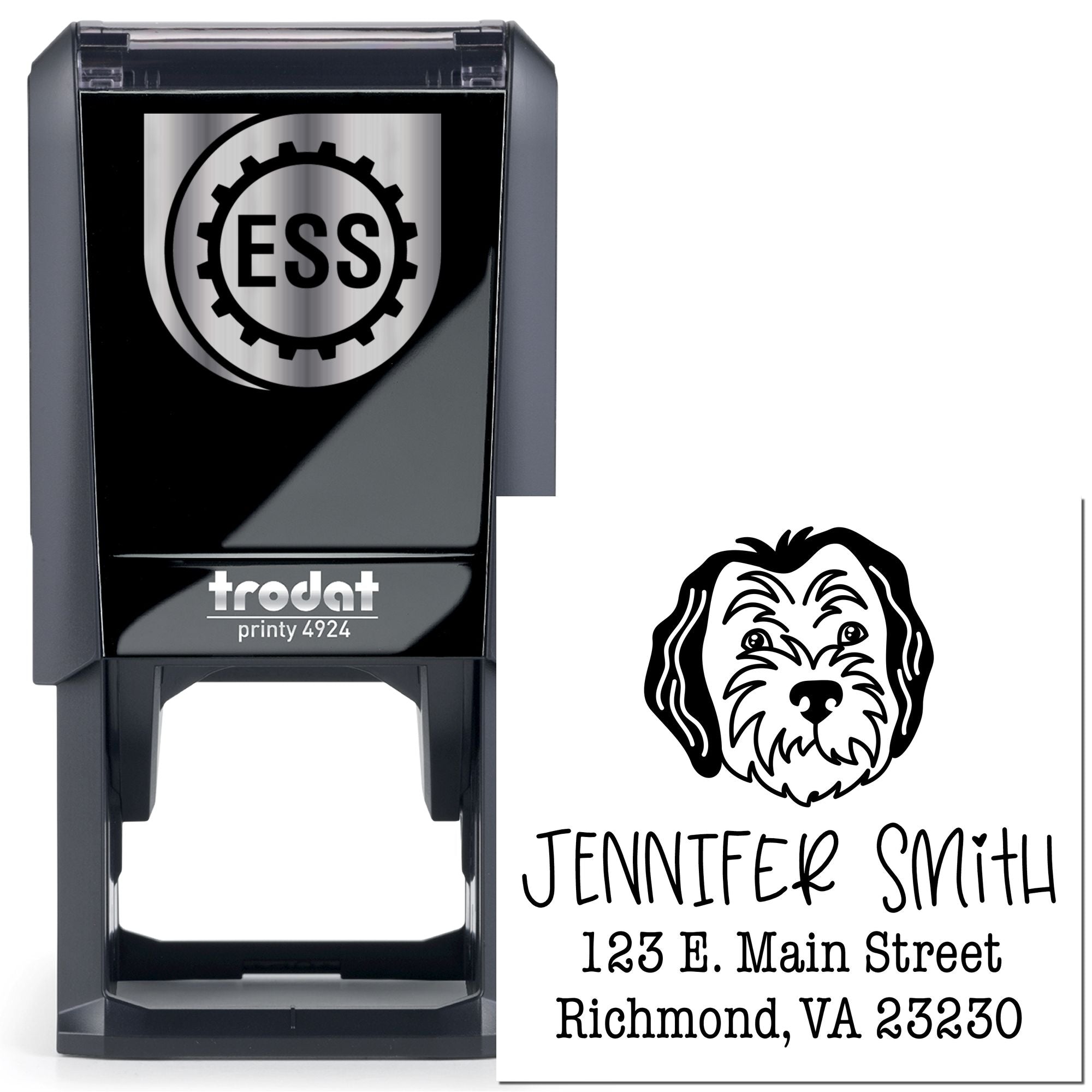 Self-Inking Sheepadoodle Customized Custom Address Stamper - Engineer Seal Stamps
