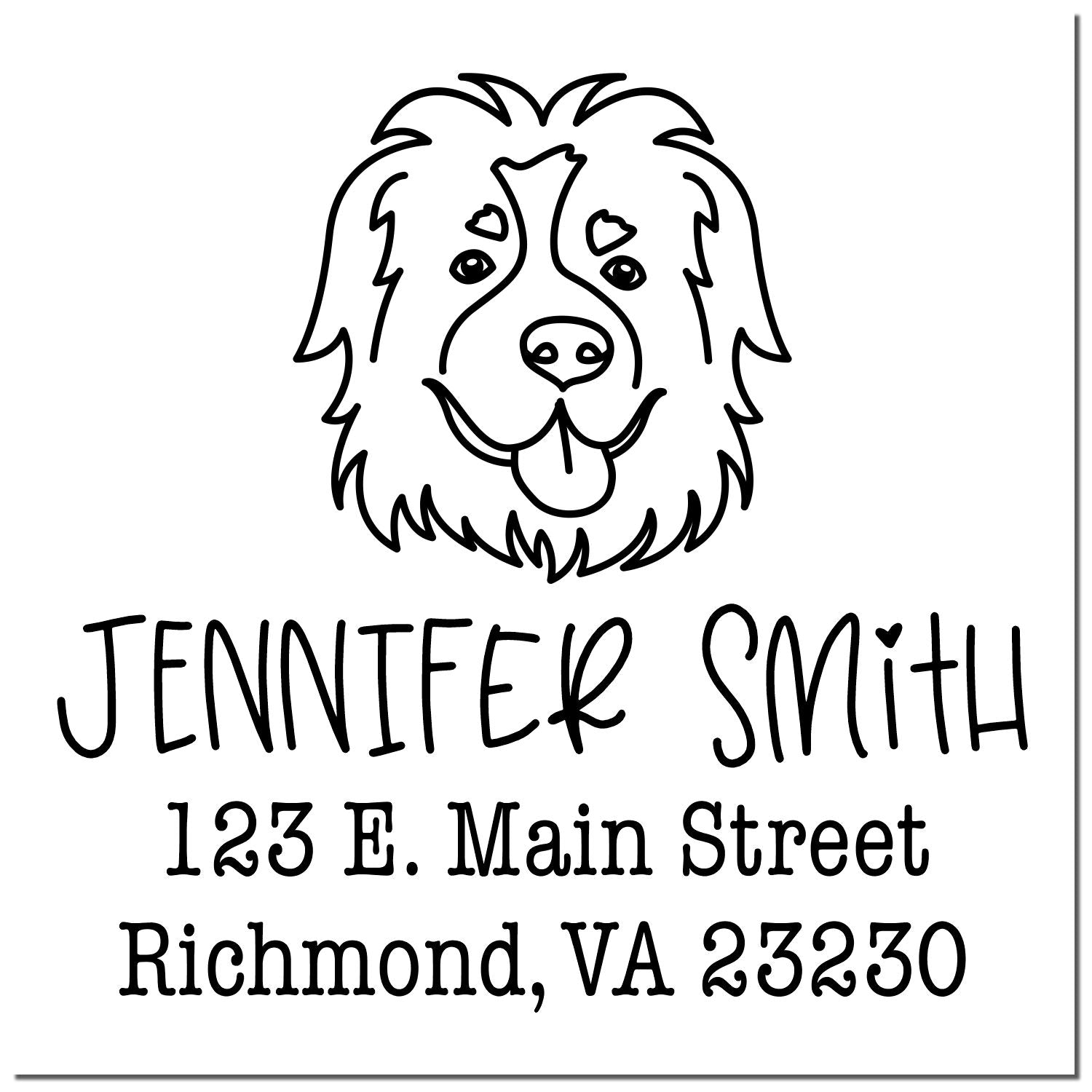 PSI Pre-Inked St Bernard Handcrafted Return Address Stamp for Envelopes - Engineer Seal Stamps