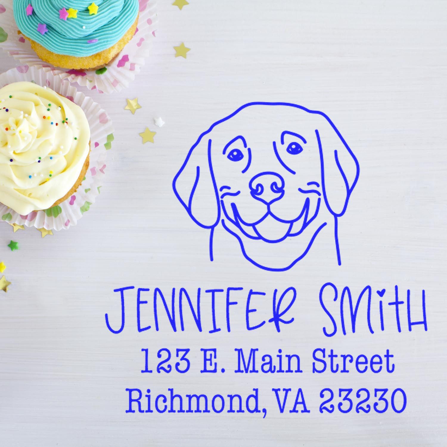 Self-Inking Weimaraner Customized Dog Lover's Address Rubber Stamp - Engineer Seal Stamps