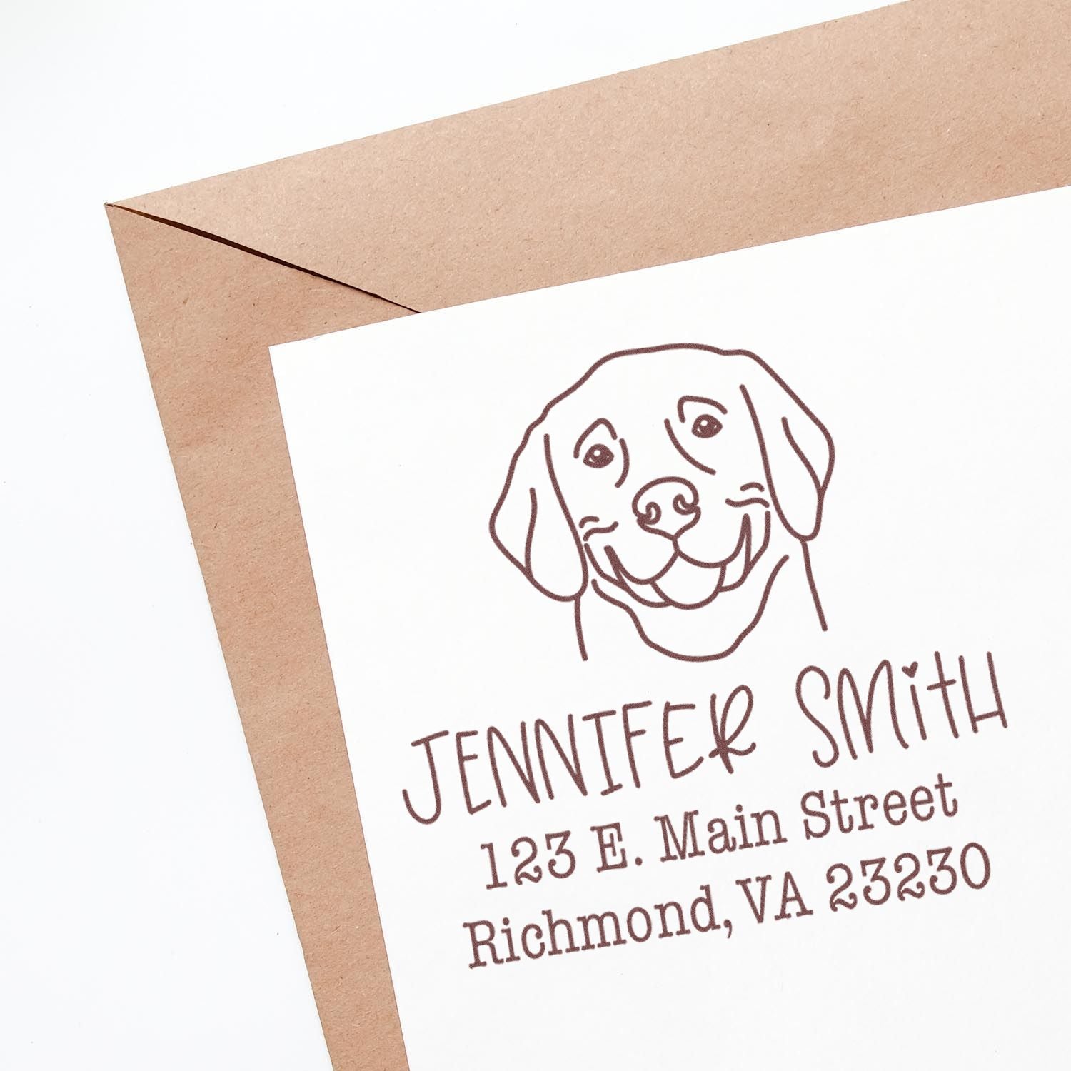 PSI Pre-Inked Weimaraner Handcrafted Return Address Stamper - Engineer Seal Stamps