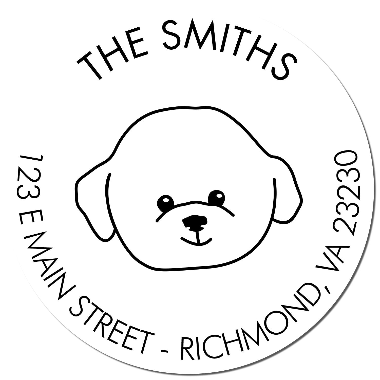 Wood Handle Bichon Custom Made House Address Stamp - Engineer Seal Stamps