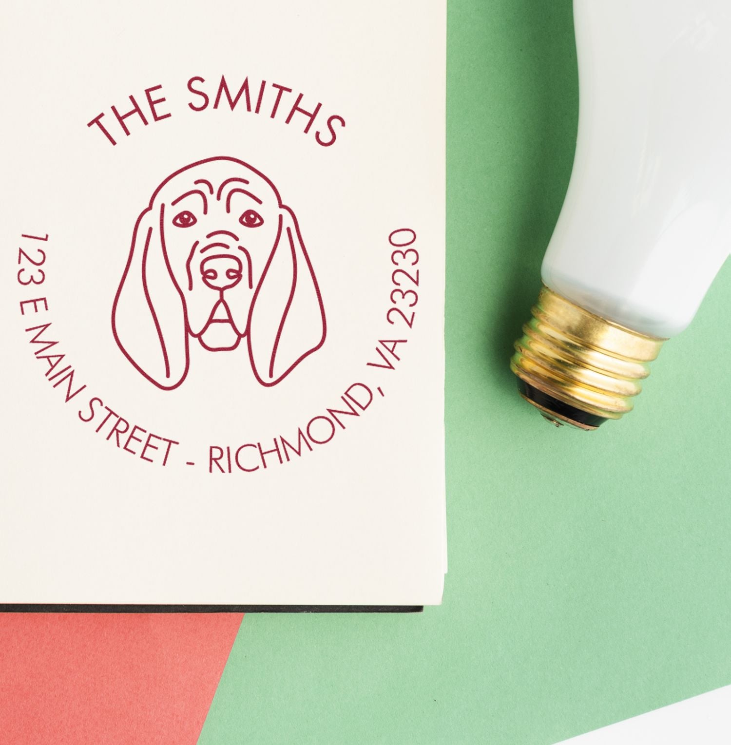 Self-Inking Blood Hound Customized Dog Return Address Stamp for Envelopes - Engineer Seal Stamps