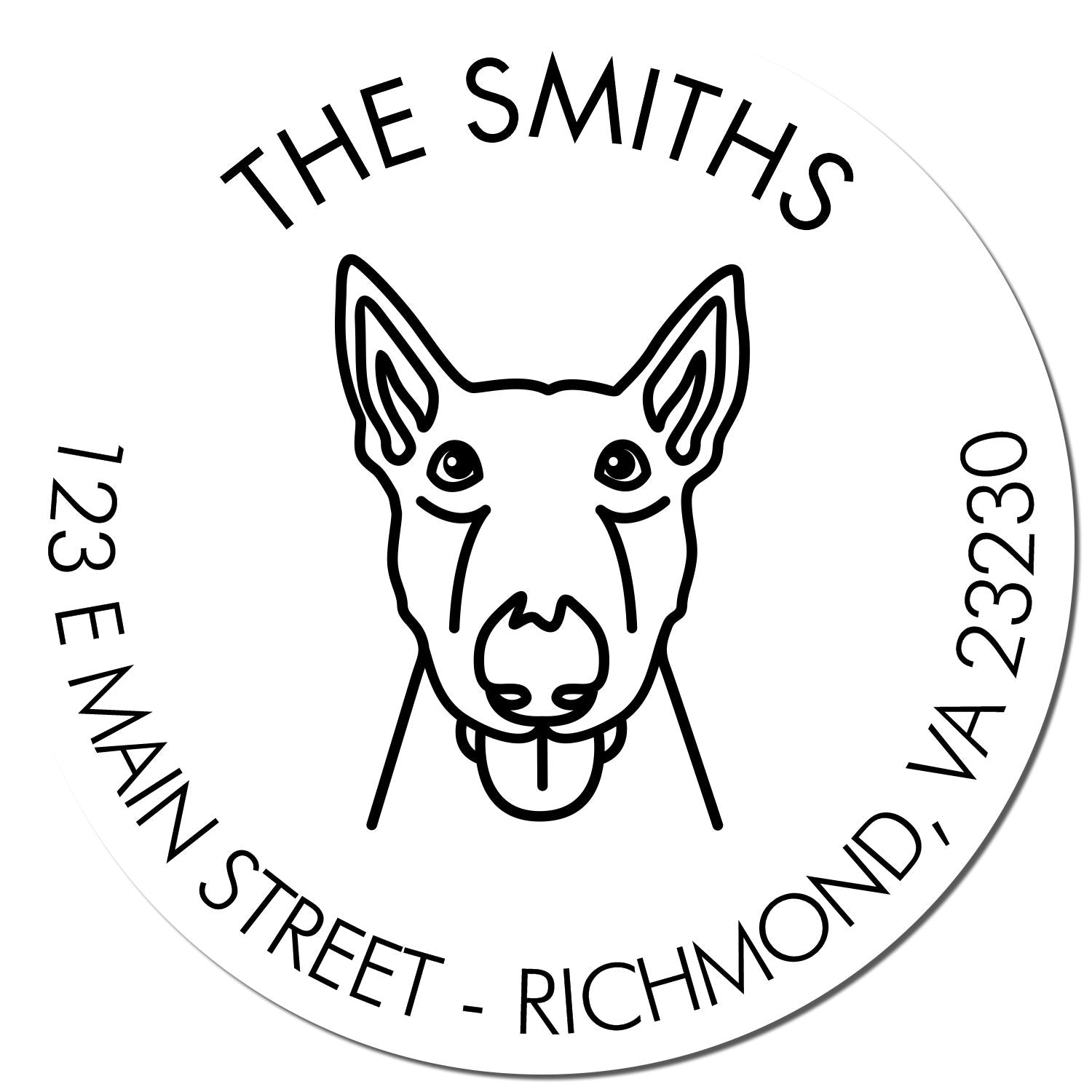 Self-Inking Bull Terrier Customized Easy-To-Use Address Stamper - Engineer Seal Stamps