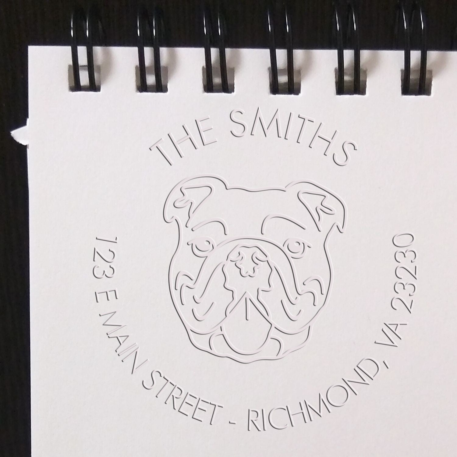 Personalized Return Seal with Bulldog Dog