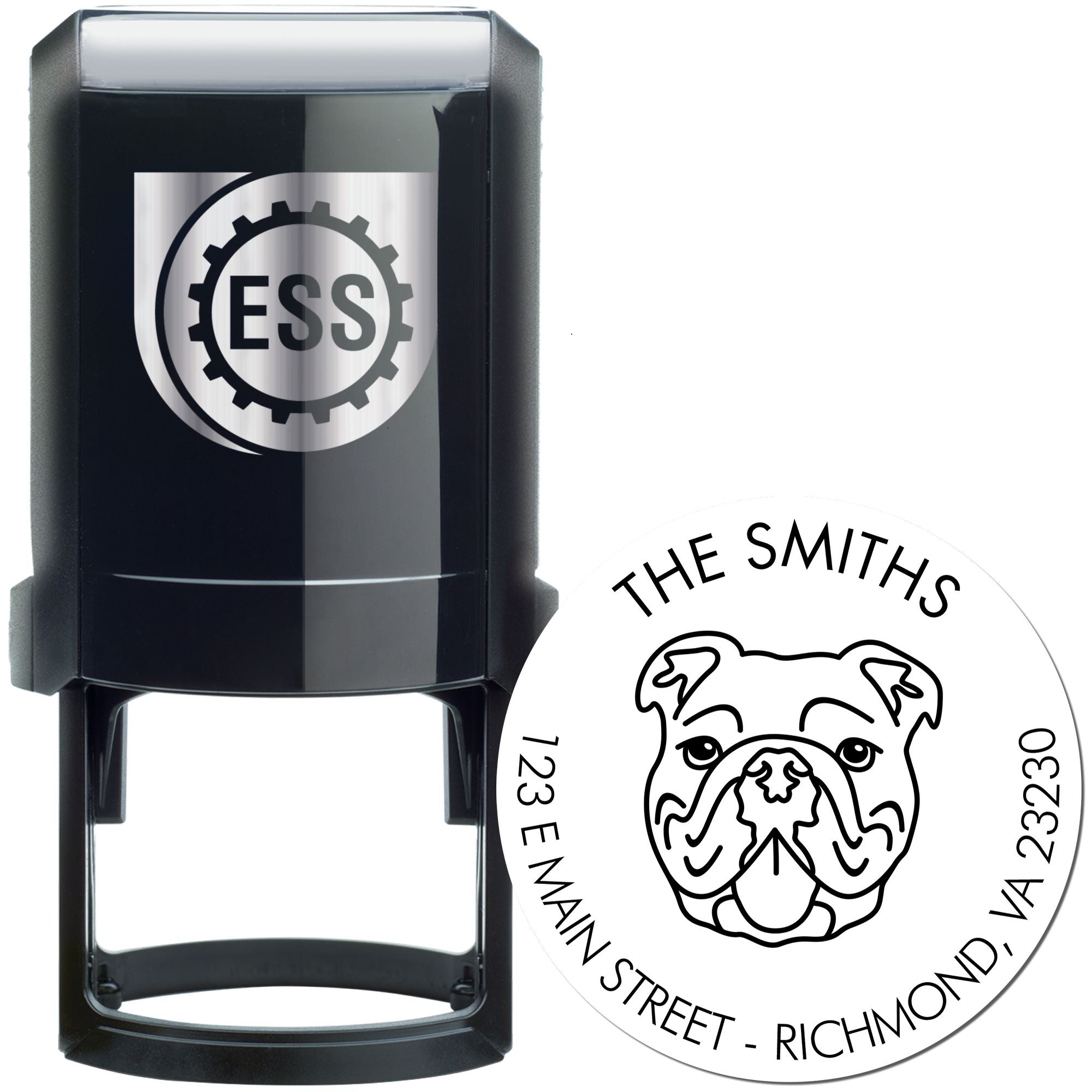 Self-Inking Bulldog Customized High-Quality Address Rubber Stamp - Engineer Seal Stamps